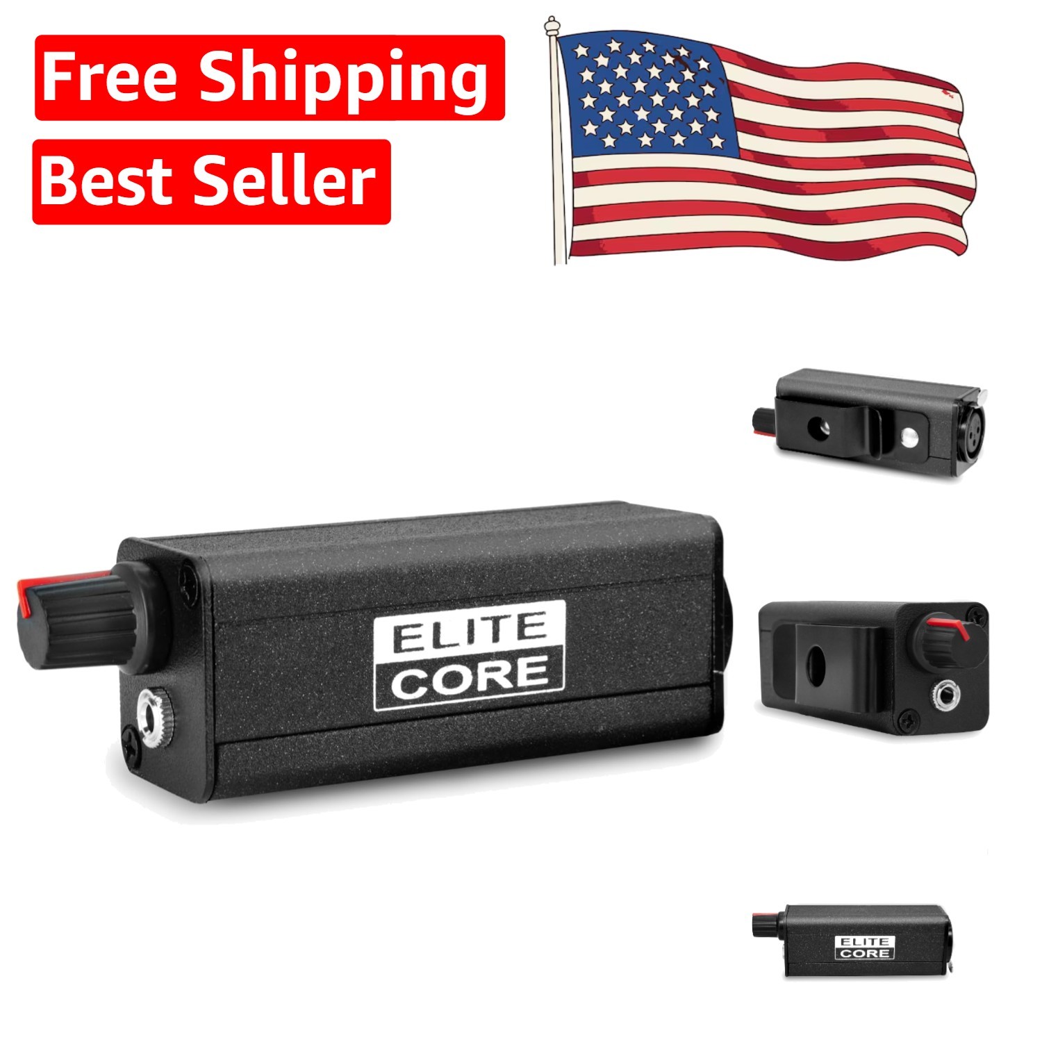 Compact Wired Body Pack with Passive Volume Control for Headphone Extension
