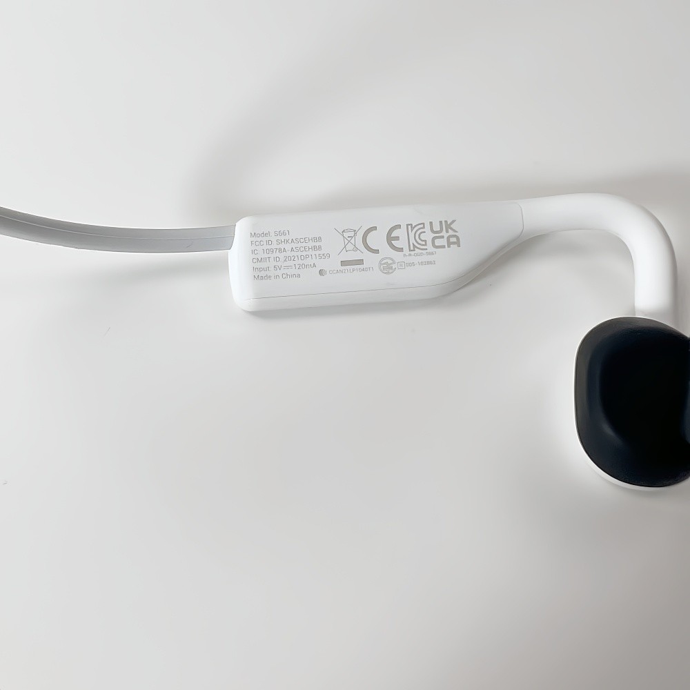 Shokz S661 Sport Sweatproof Open-Ear OpenMove Bone Conduction Headphones White
