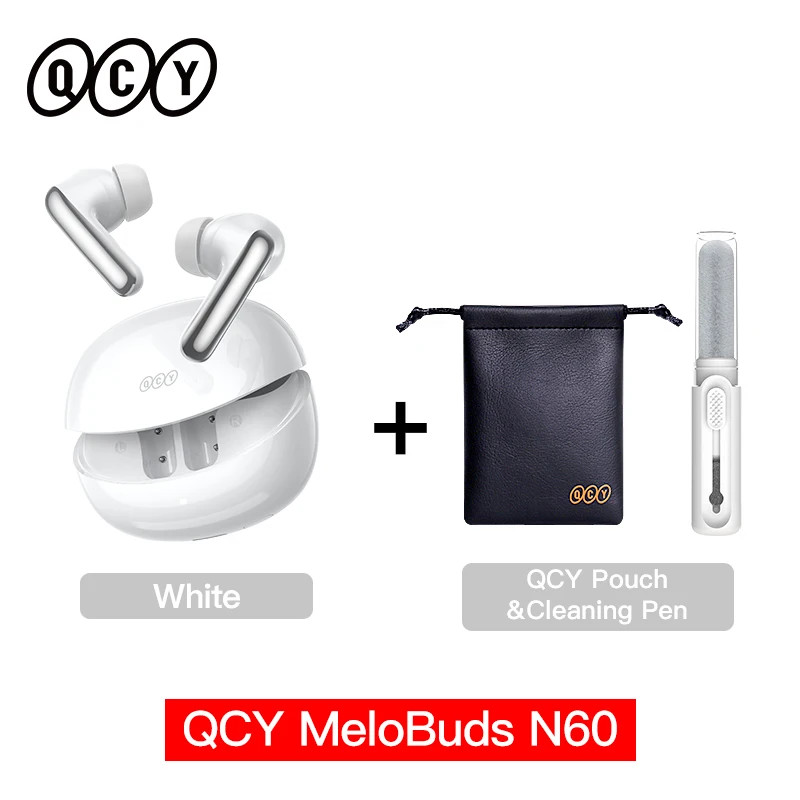 QCY MeloBuds N60 Wireless Earbuds Bluetooth 6.0 Hybrid ANC LDAC 45Hrs