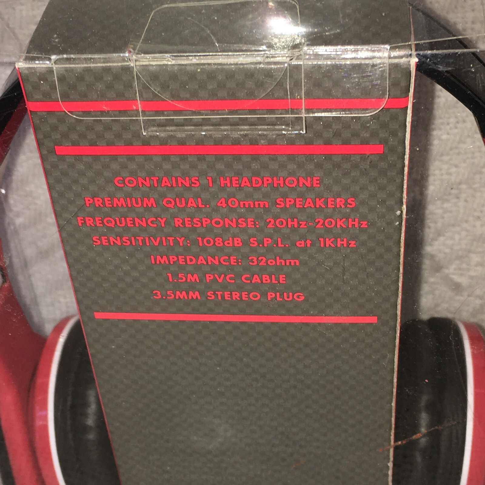 New in Pack Audio Council Diamond Ltd Edition Red w/black Trim Headphones