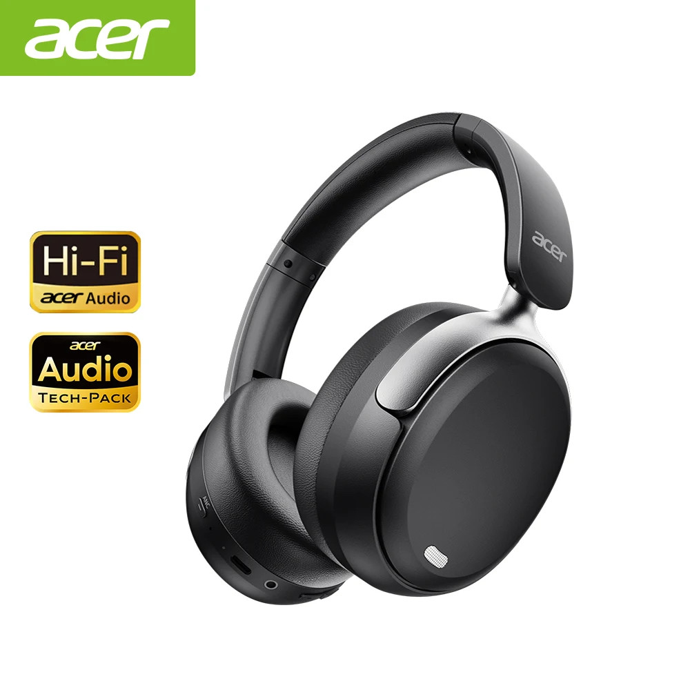 Acer OHR516 ANC Wireless Bluetooth 5.4 Headphones Hi-Res Audio LDAC 48dB Noise C