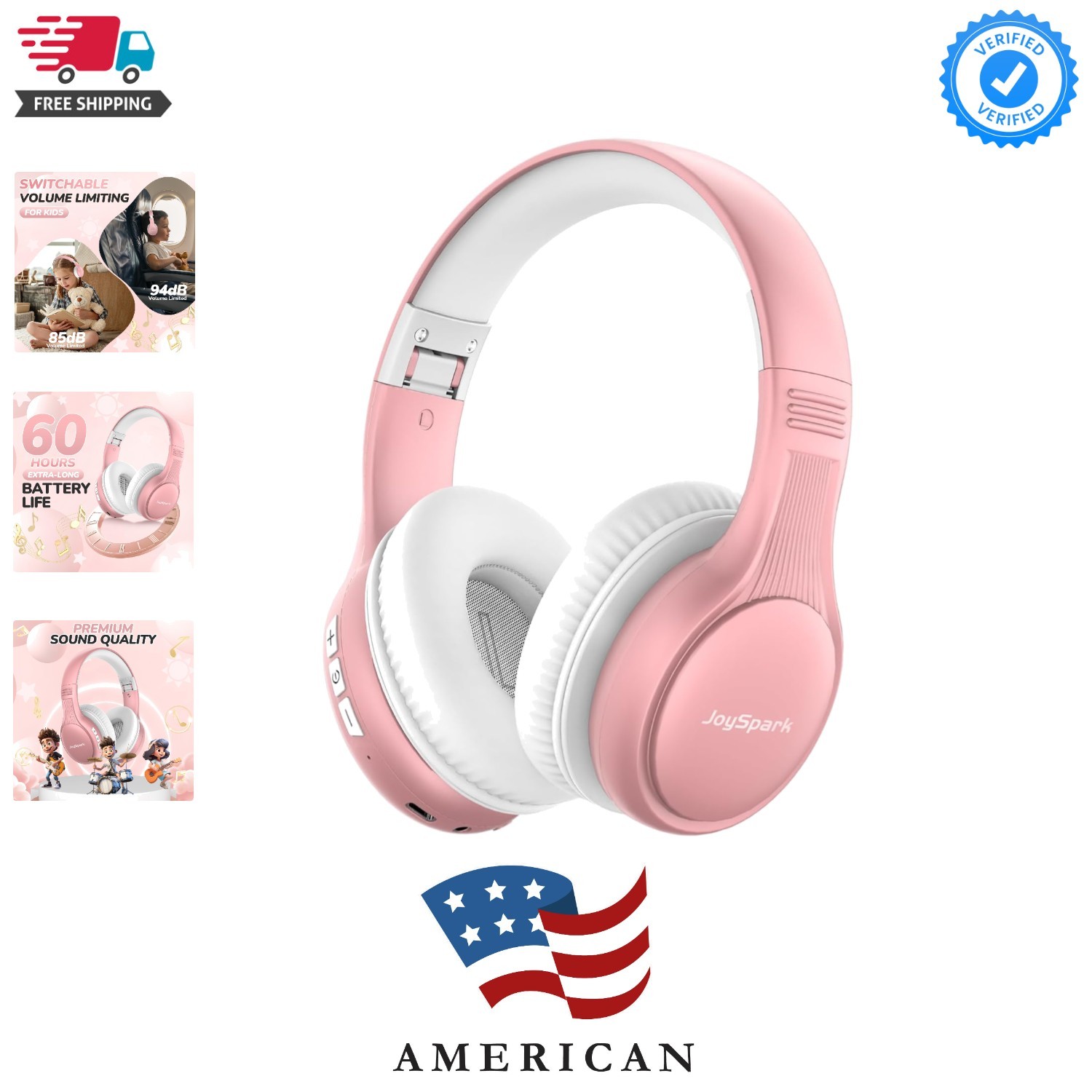 Kids Bluetooth Headphones, 60 Hours Playtime, Bluetooth 5.4 Kids Headphones W…