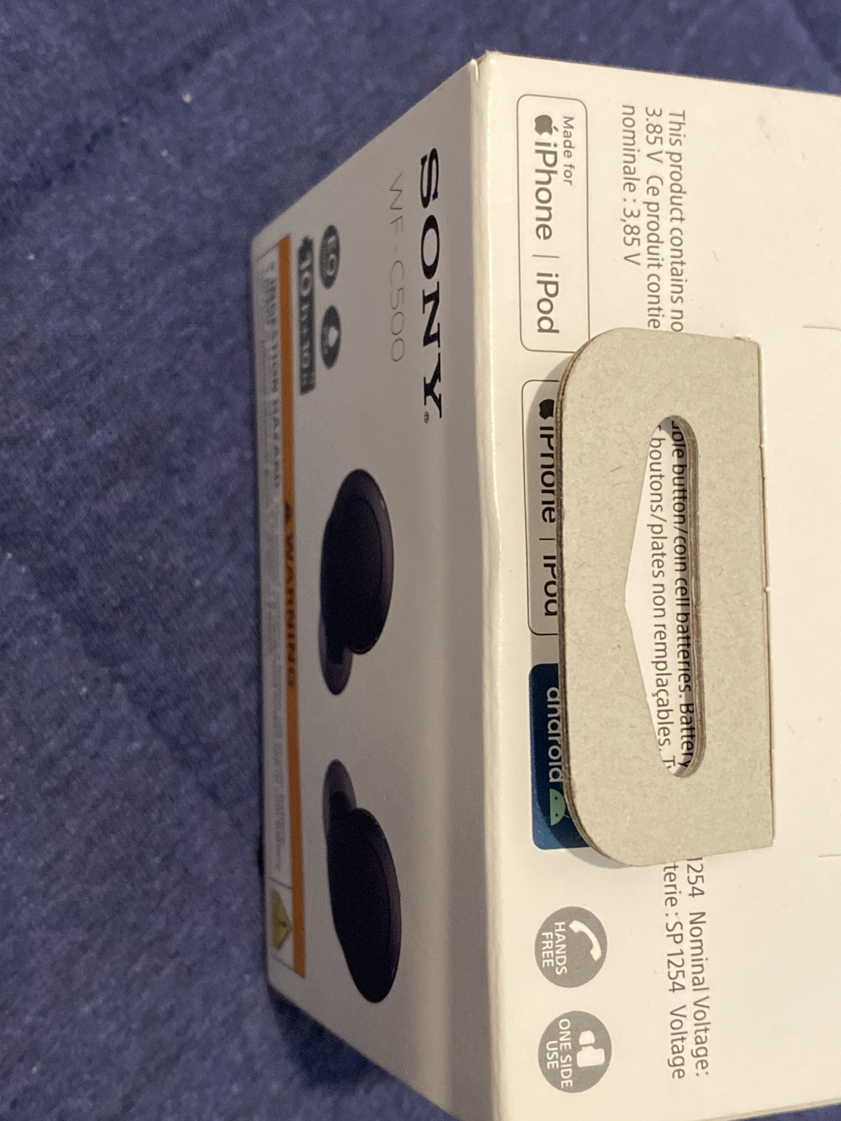 Sony WF-C500/B Bluetooth Wireless In-Ear Headphones EQ Custom IPX4 10 h – Black