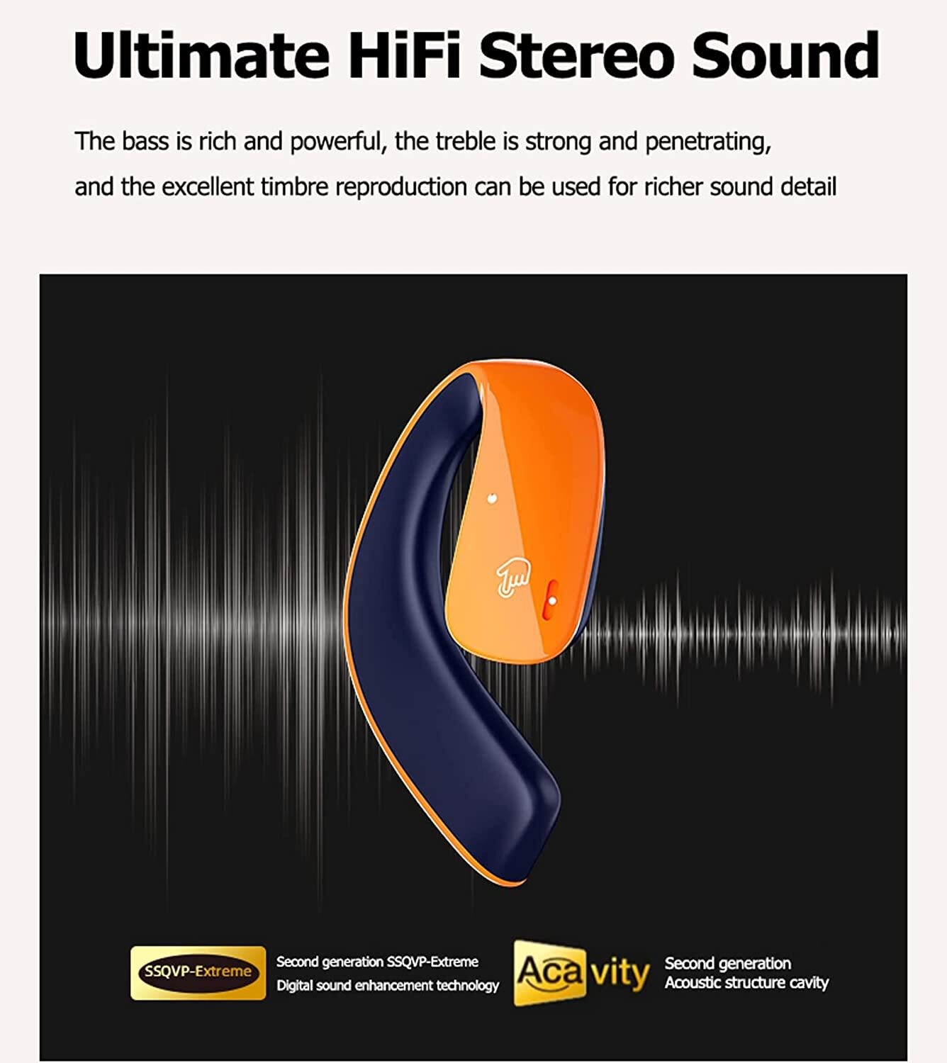 Latest 3D Surround Sound Open Bluetooth Headset, Noise Cancelling Headphones