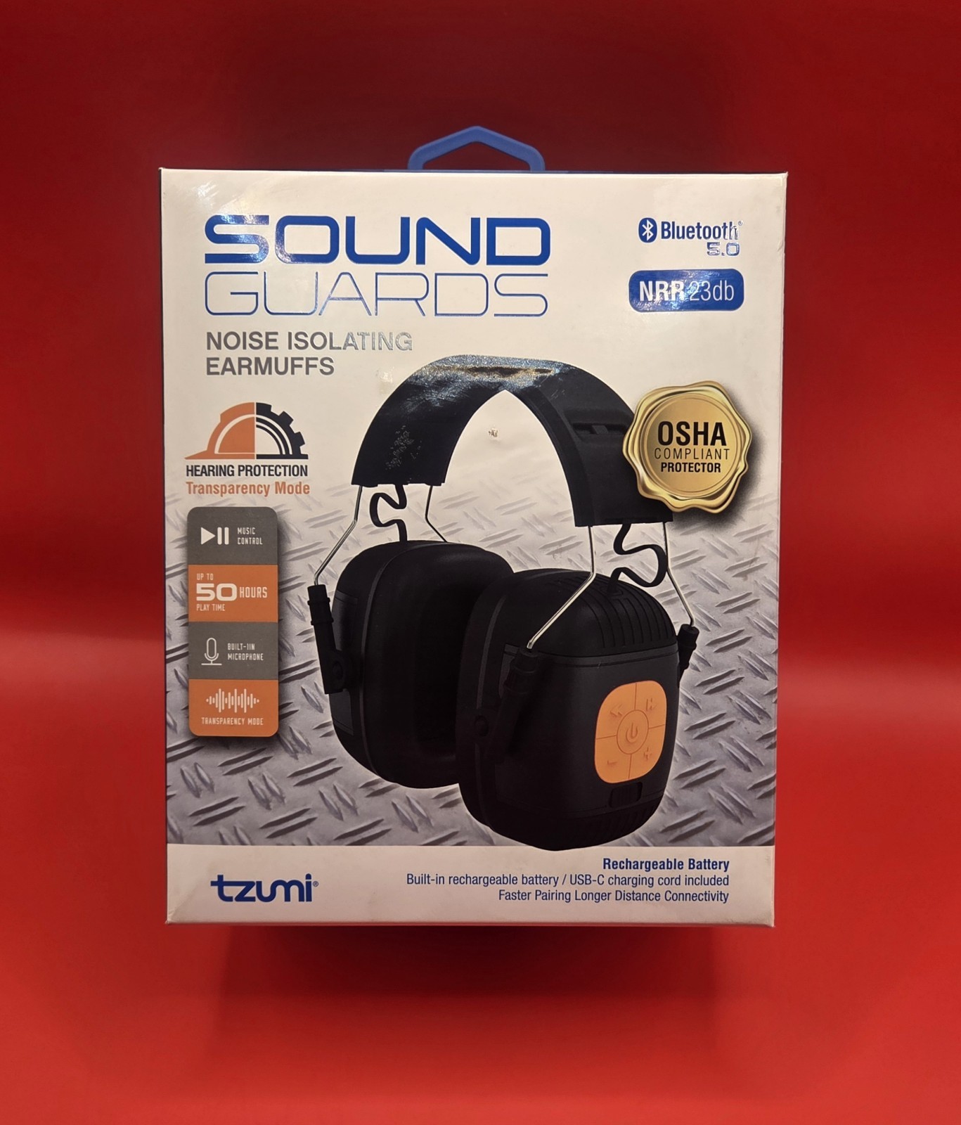 NEW Tzumi Sound Guards Noise Isolating Hearing Protection Bluetooth Headphones