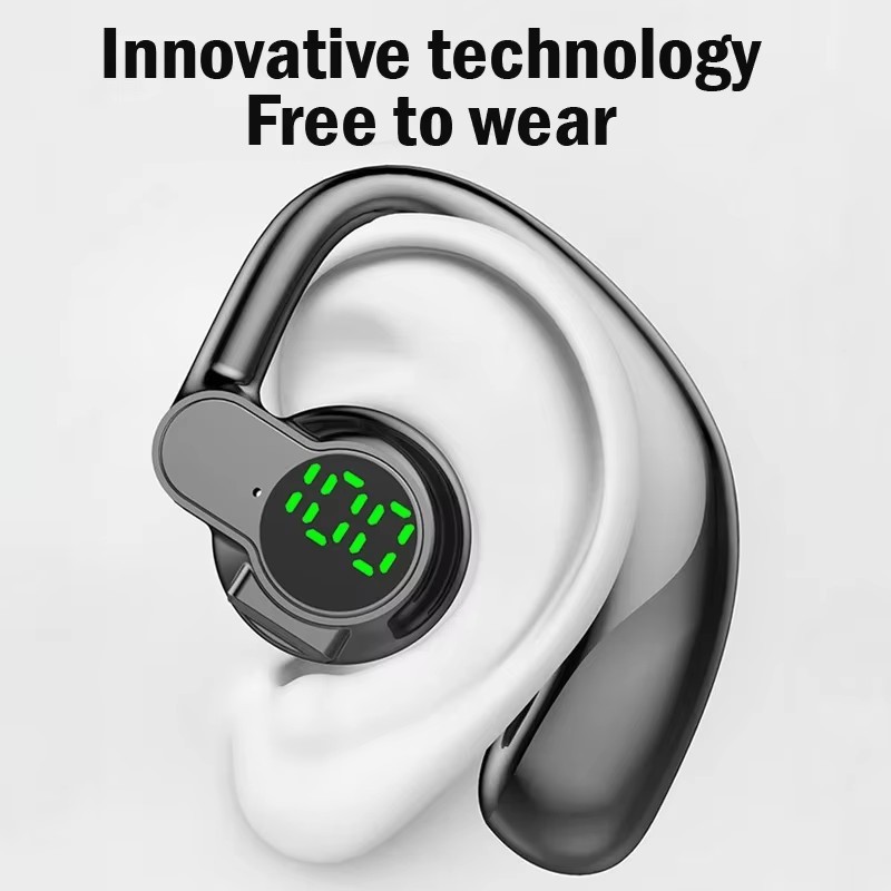 Wireless Bluetooth 5.4 Earpiece Trucker Headset Driving Noise Cancelling Earbuds