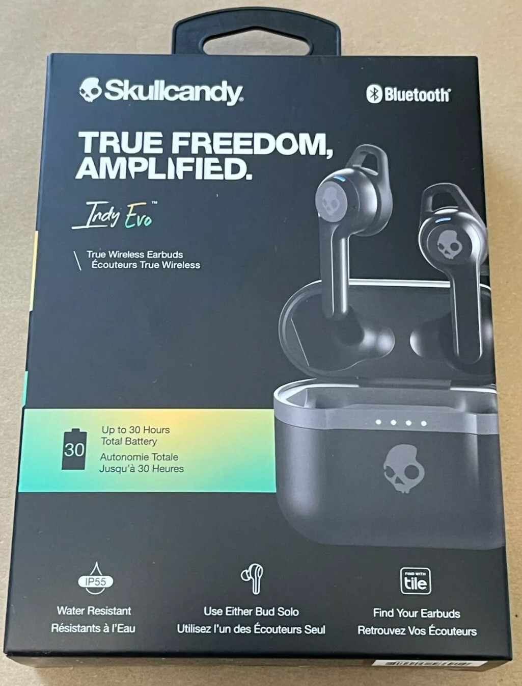New Skullcandy Indy Evo Black True Wireless Bluetooth Headphones Earbuds $70