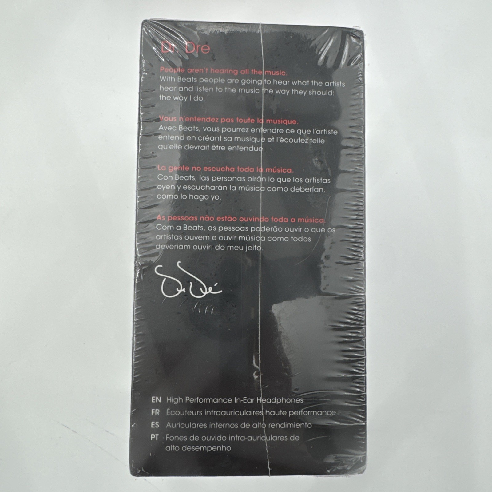 New-Beats by Dr. Dre-urBeats-Black/Red-In Ear Headphones-810-00055-Free Shipping