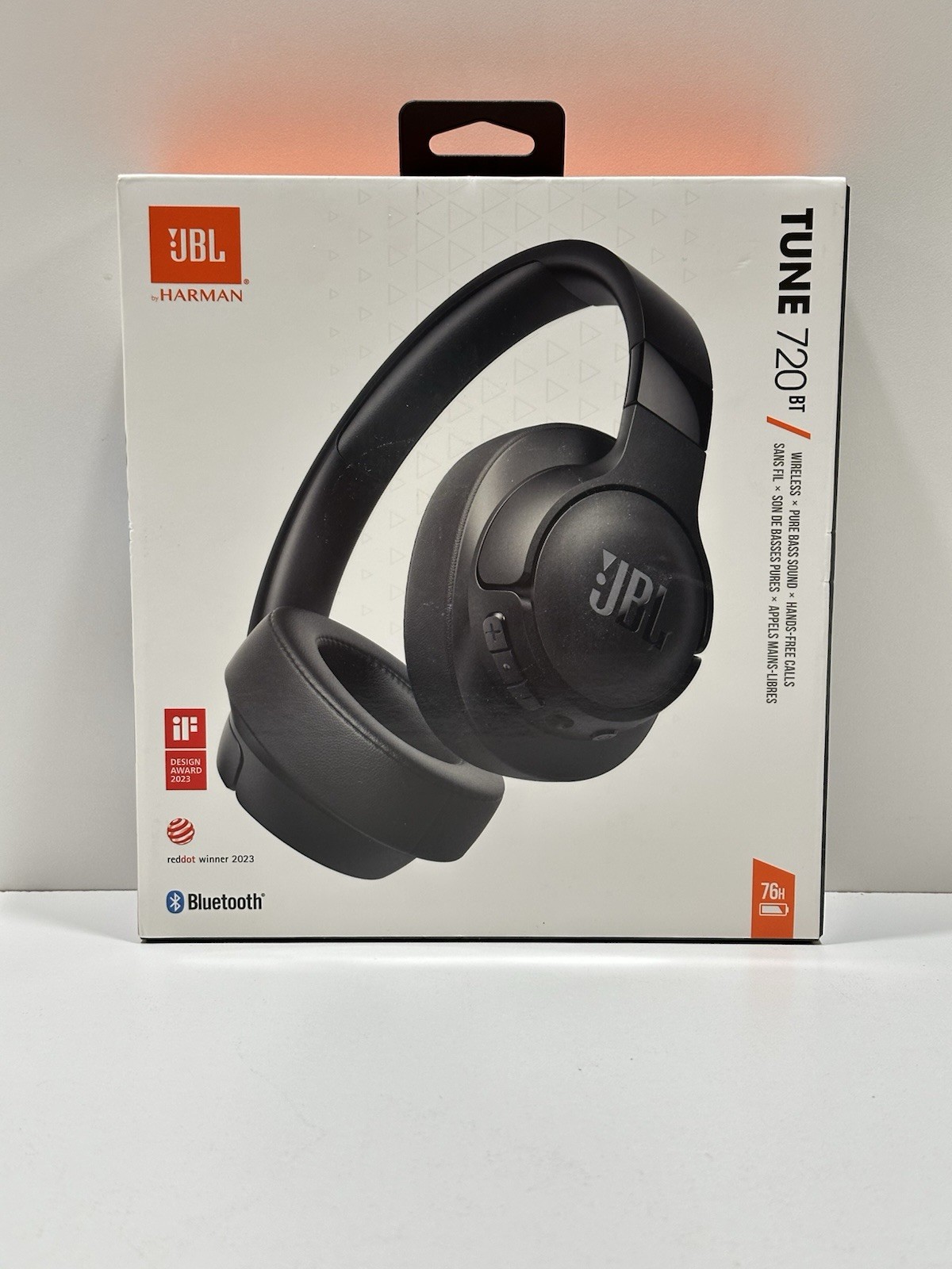 JBL by Harman Tune 720 BT Wireless Over-Ear Bluetooth Headphones Black NIB