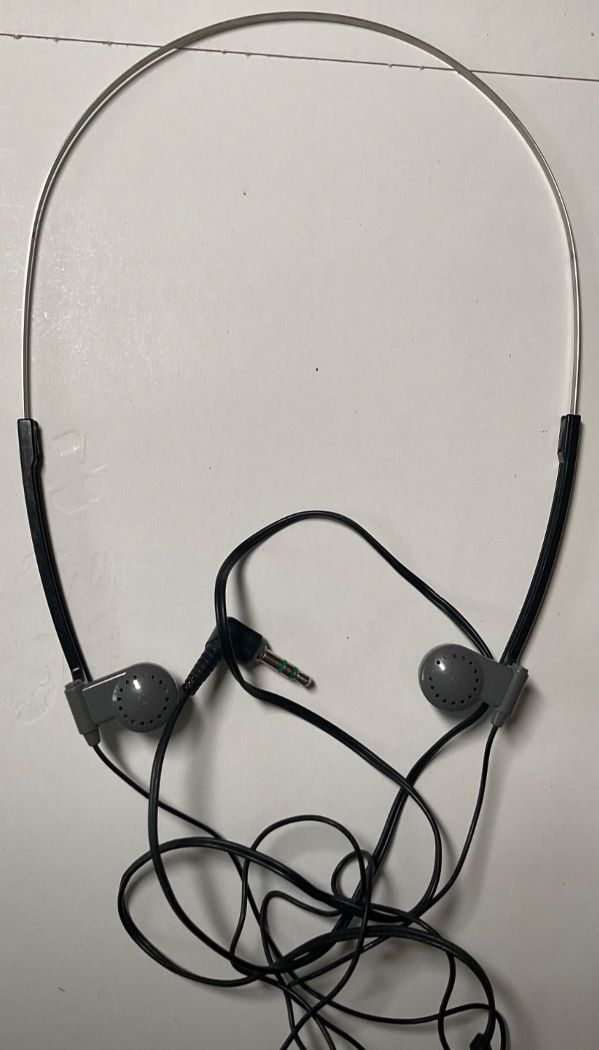 Vintage Sony Walkman MDR-W10 Headphones Metal Headband Black TESTED & WORKING
