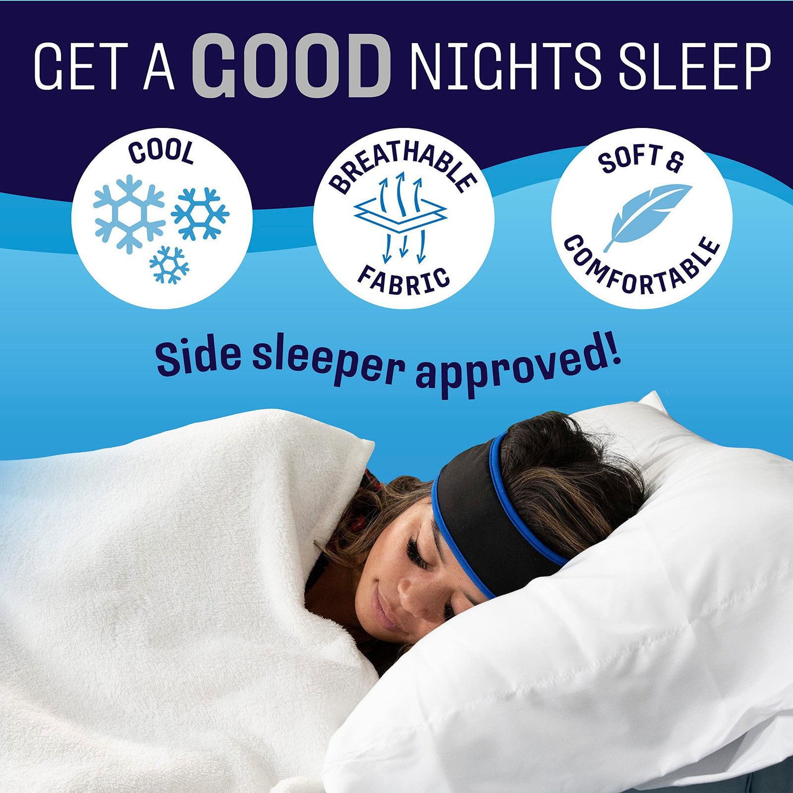CozyPhones Sleep Headphones – Over Ear from Ultra One-Size, Blue