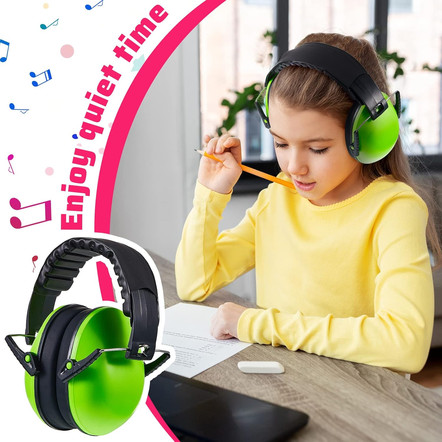 6 Pcs Noise Cancelling Headphones Kids Adult Ear Muffs Bulk, Ear Protection 27Db
