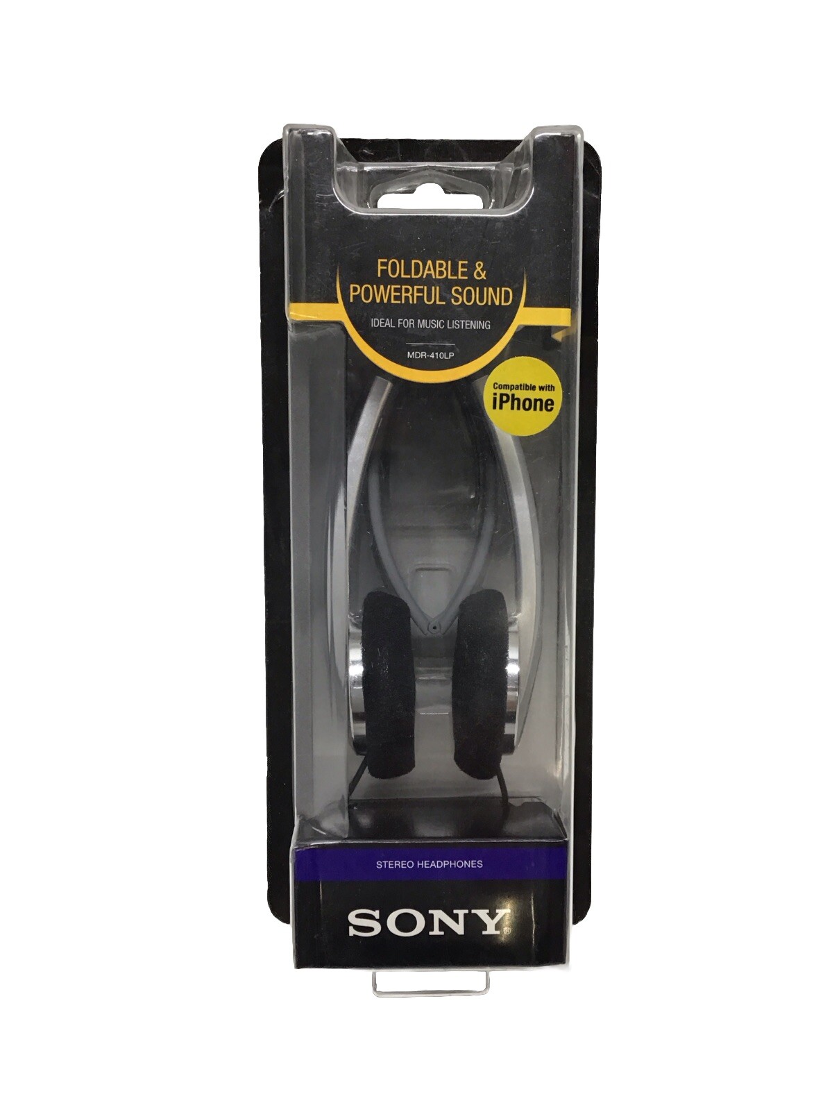 Sony MDR-410LP Foldable Stereo Headphones Corded 1.2m Gold-Plated Mini Plug