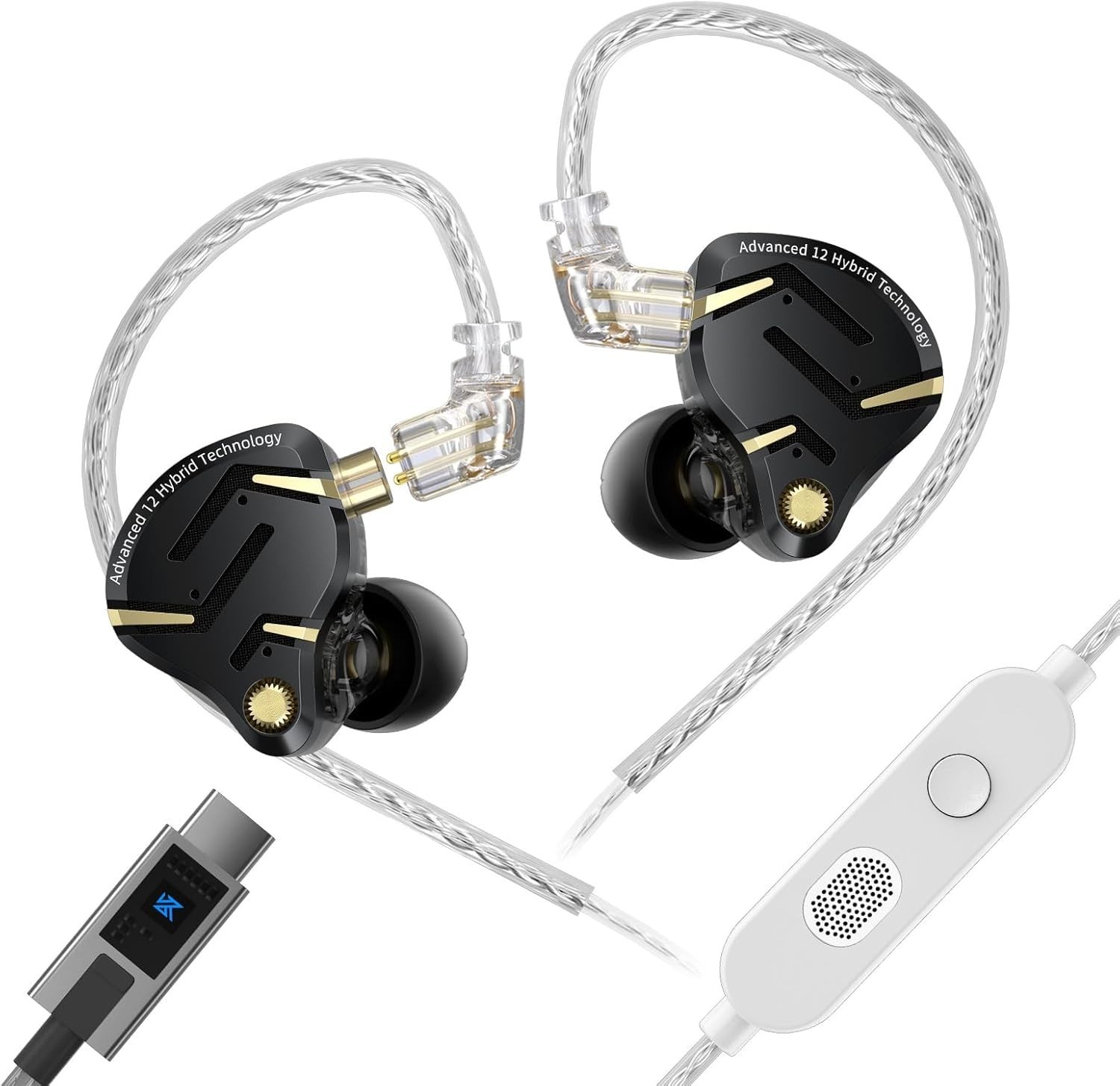 KZ ZS12 PRO 2 USB C Wired Headphones Type-C in Ear Monitor Headphone, 5BA+1DD…