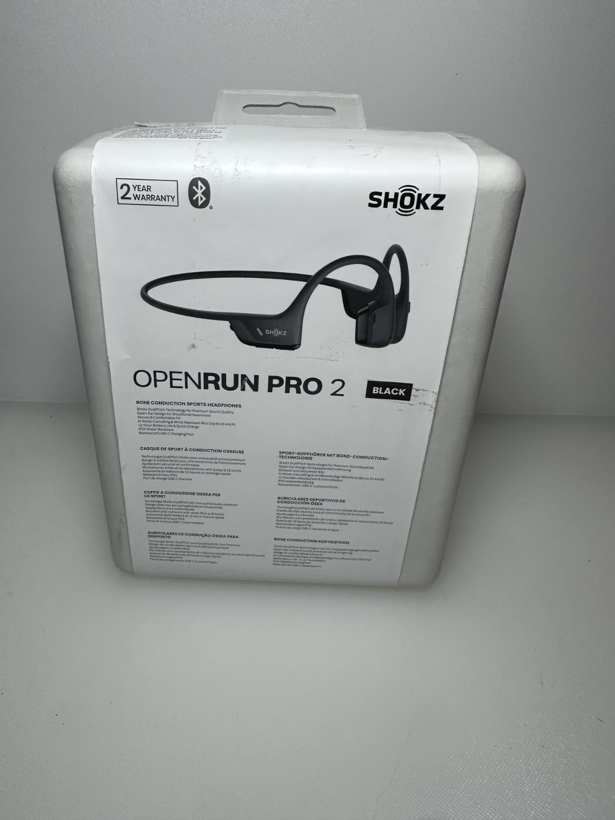 Shokz OpenRun Pro 2 Bone Conduction Sports Headphones Black S820