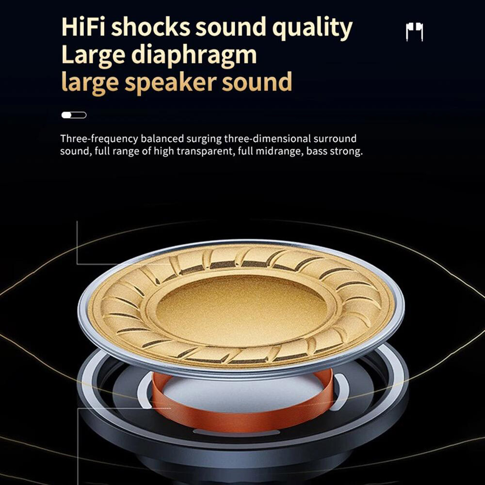 Ear Hook Mini Bluetooth 5.3 Headset TWS Earphones Earbuds Stereo Bass Headphones