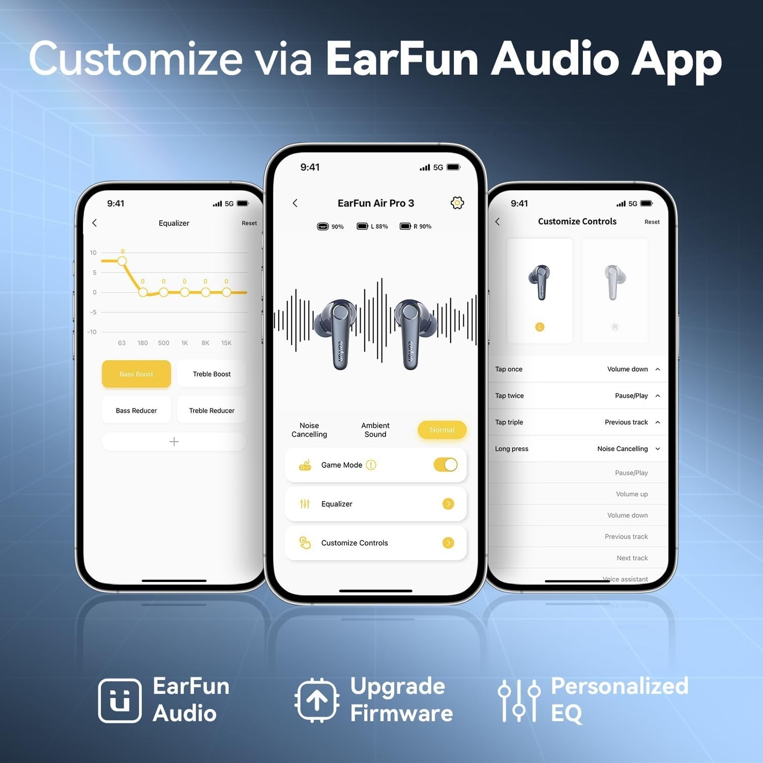 Wireless Earbuds with Bluetooth 5.3, 45H Playtime, and Water Resistance
