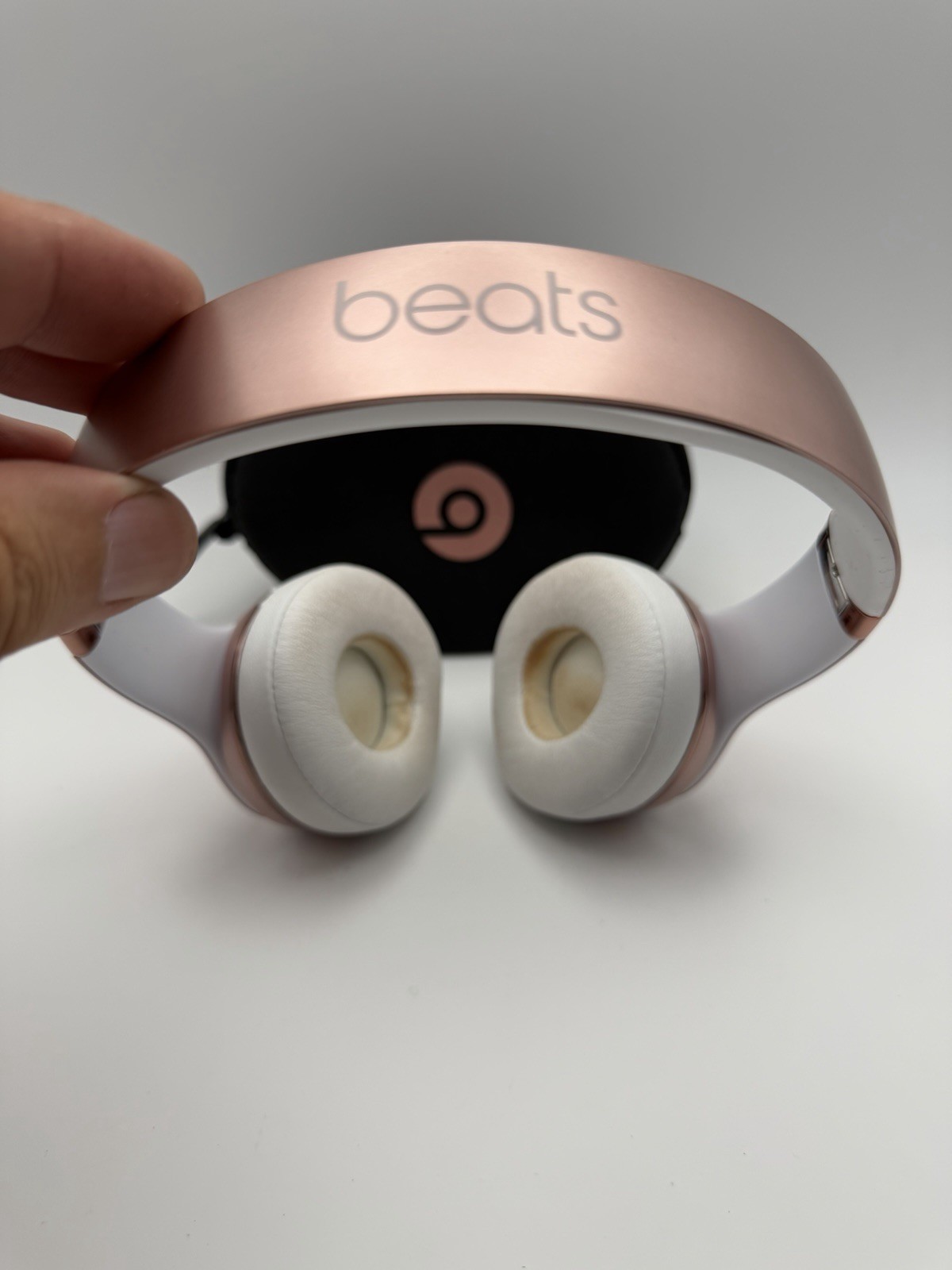 Beats Solo 3 Wireless Bluetooth Headphones Rose Gold w/ Carrying Bag – TESTED