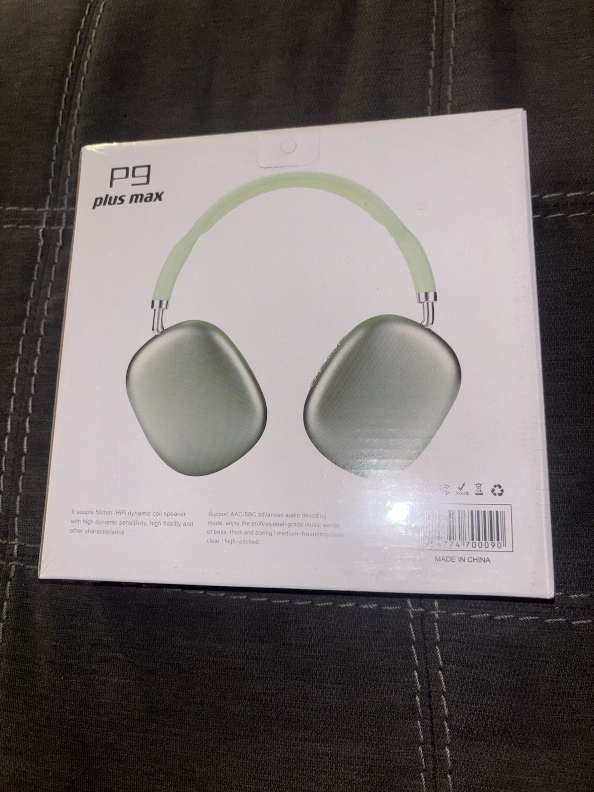 New P9 PRO MAX Headphones Noise Cancelling Bluetooth Earphones Mint/Green
