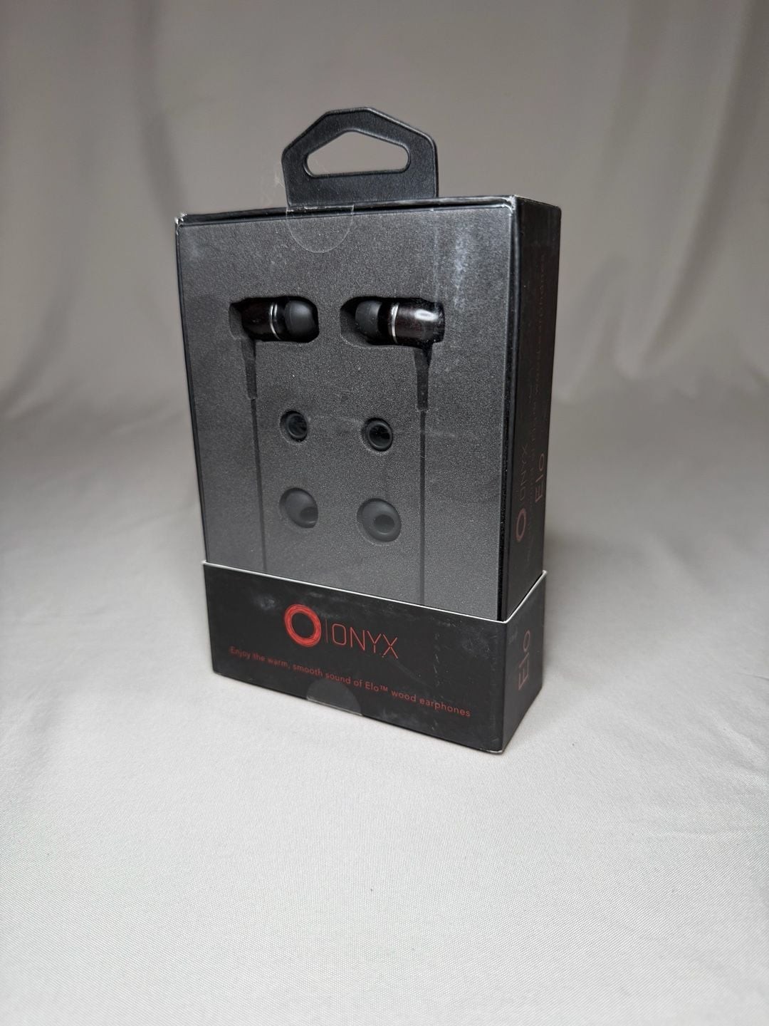 Onyx Elo Premium Genuine In-Ear Wood Earphones (black/black)