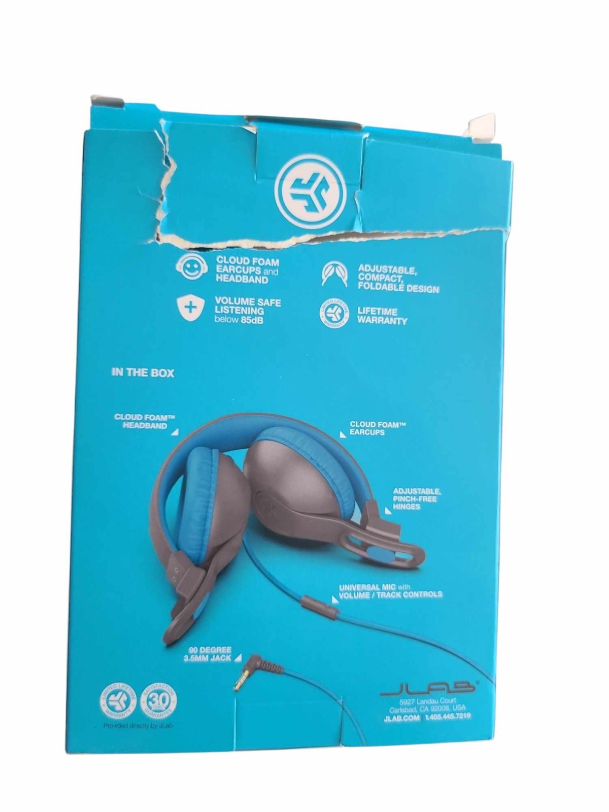 JBuddies Studio 2 Wired Kids Headphones – Gray/Blue