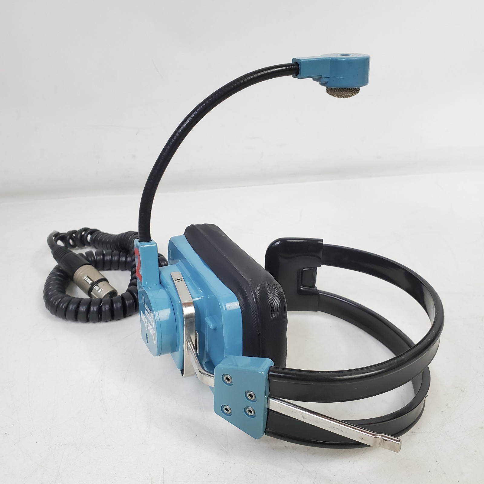 Vintage Clear-com Blue Single Muff Production Headset 4-Pin Female XLR