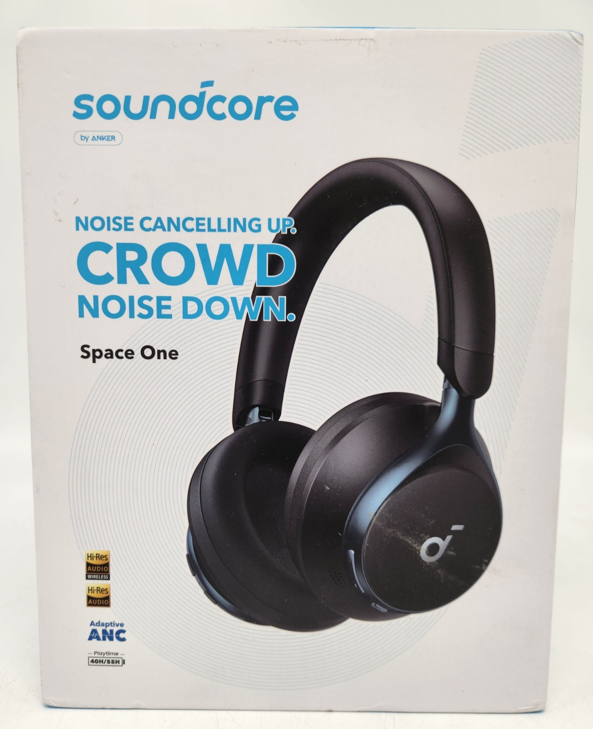 Soundcore Space One Wireless Over-Ear Headphones – Black – NEW