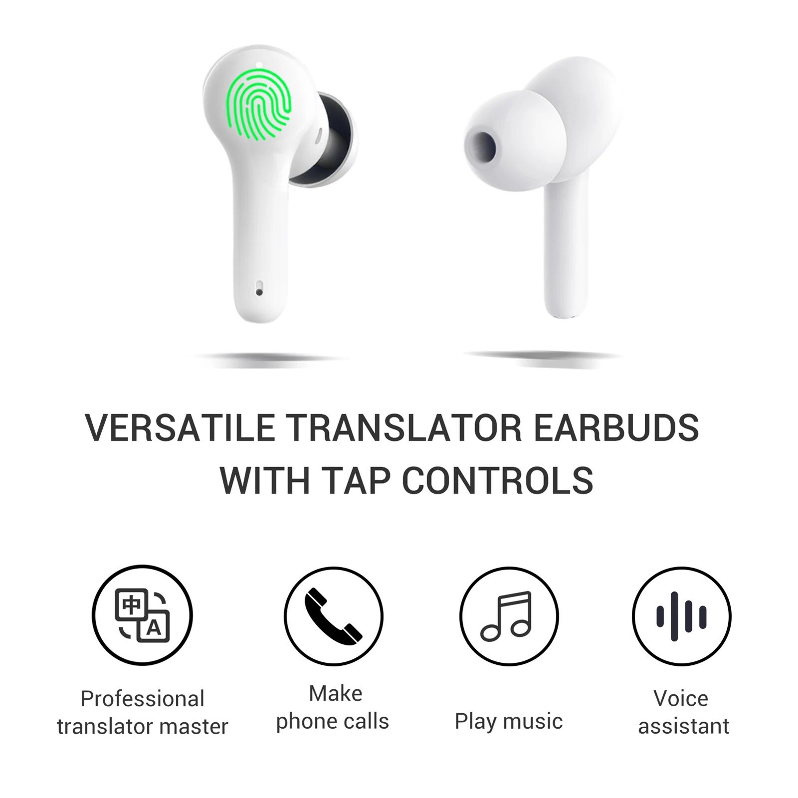 TRANSLATION TWS 5.0 Wireless 127 Real-Time Speech To Text Transcribe & Translate