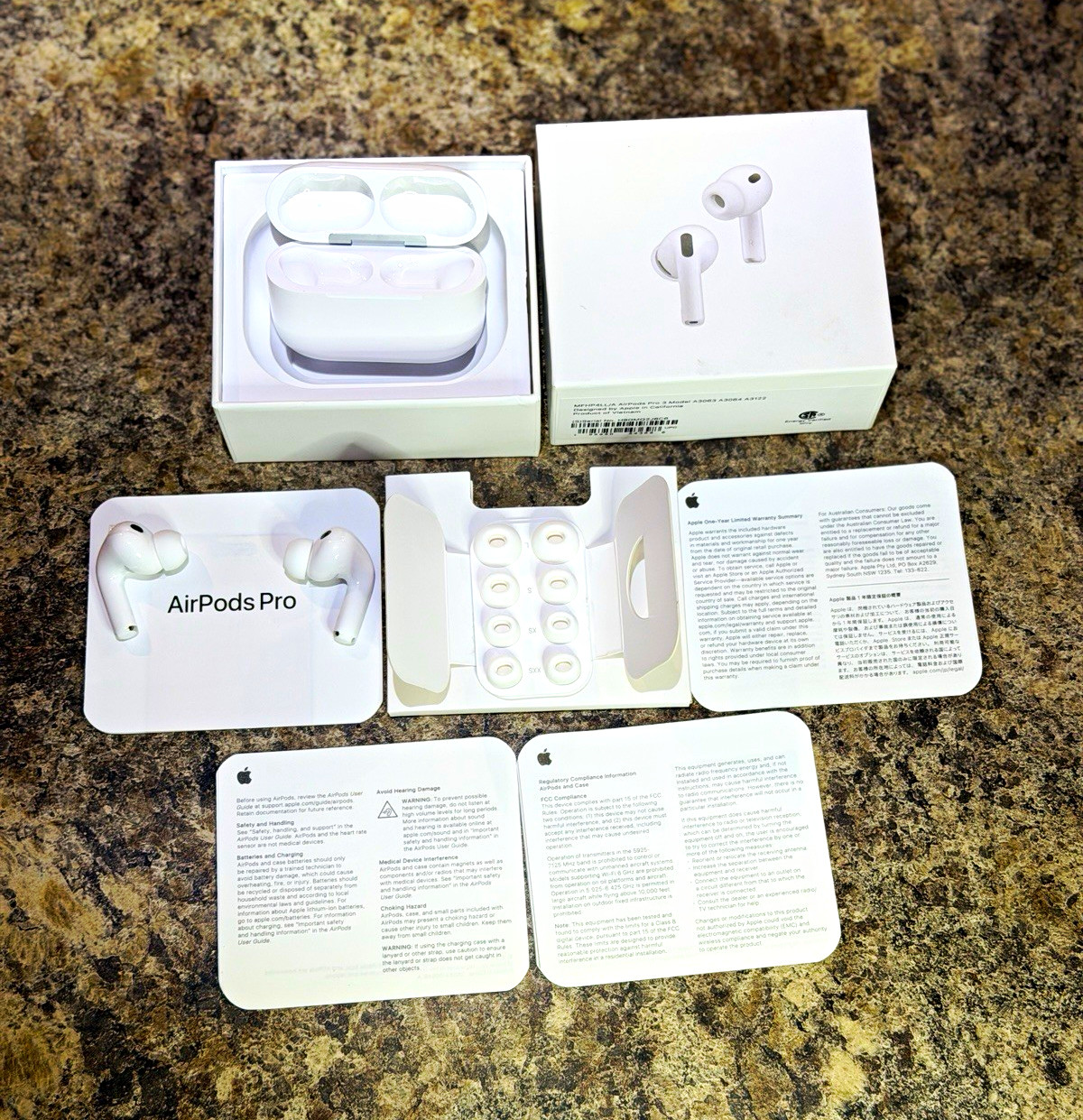 Apple AirPods Pro White In-Ear Bluetooth Wireless Earbuds w/ Charging Case ANC