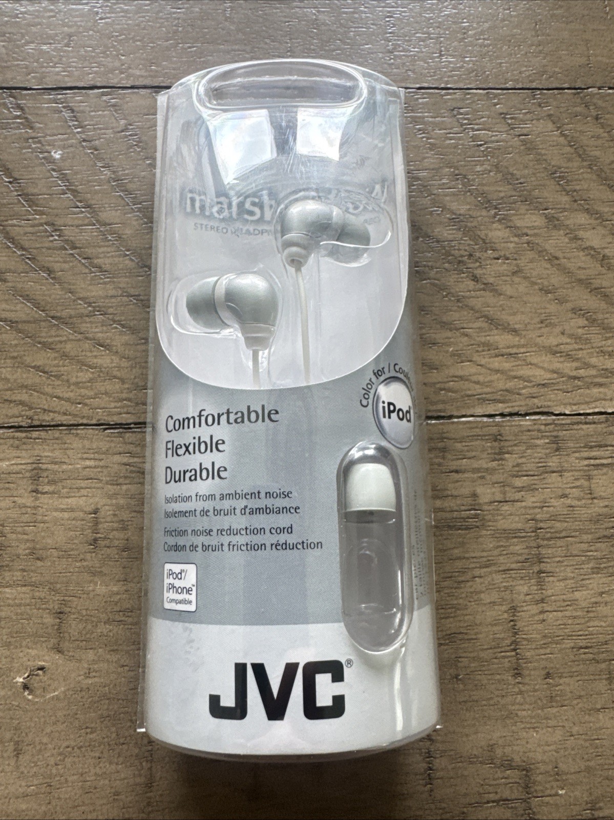 NEW JVC Marshmallow HA-FX34-S Earbuds Earphones White