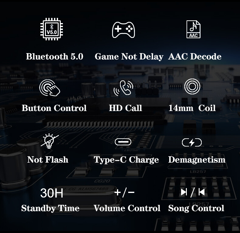 Waterproof Wireless Ear-Hook Earbud Earphones Bluetooth 5.0 Headsets HD Call USA