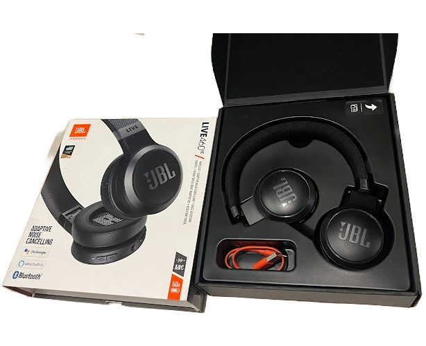 JBL Live 460NC Wireless On the Ear Noise-Canceling Headphones – Black