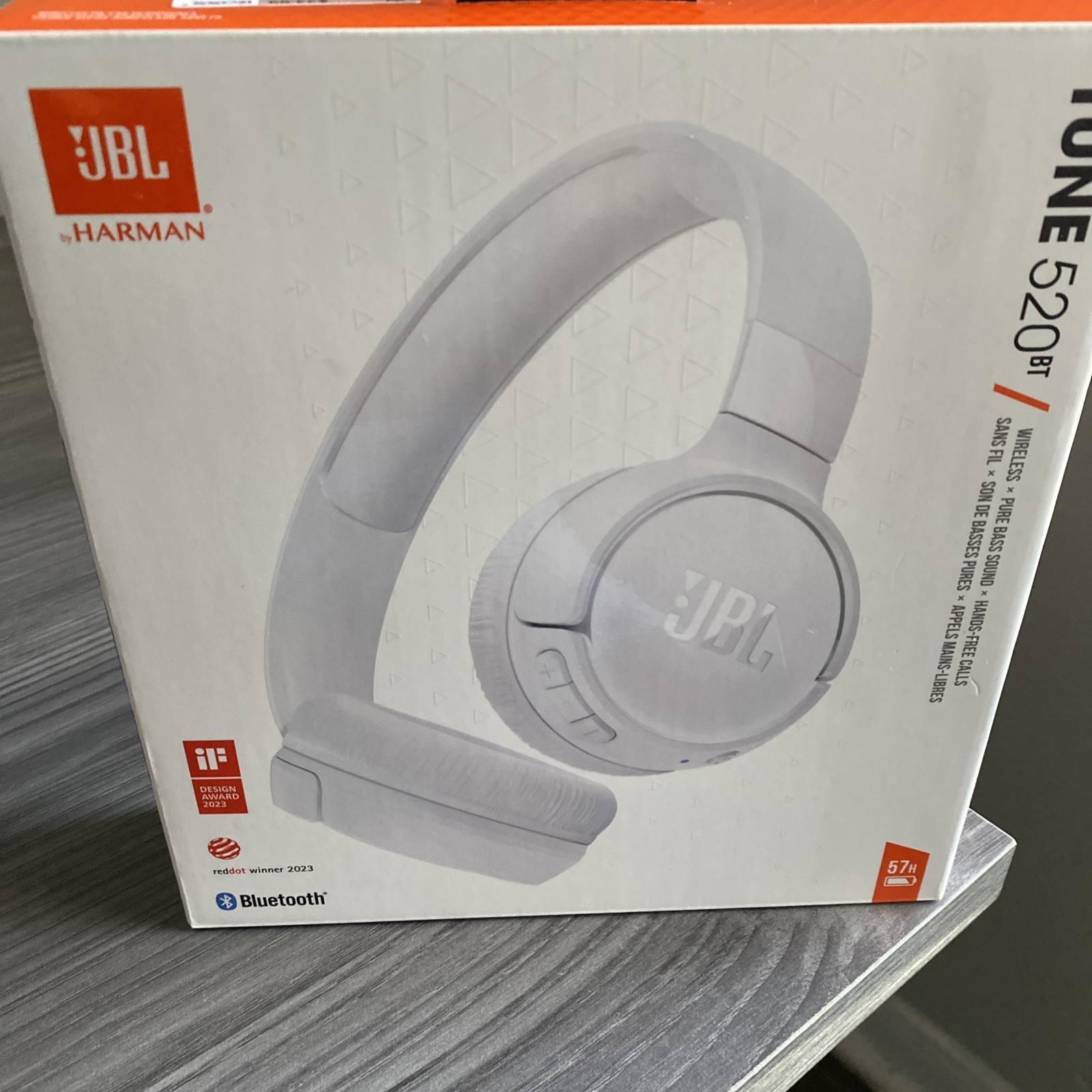 JBL Tune By Harman 520BT Wireless Bluetooth Headphones 57 Hours Pure Bass Sound
