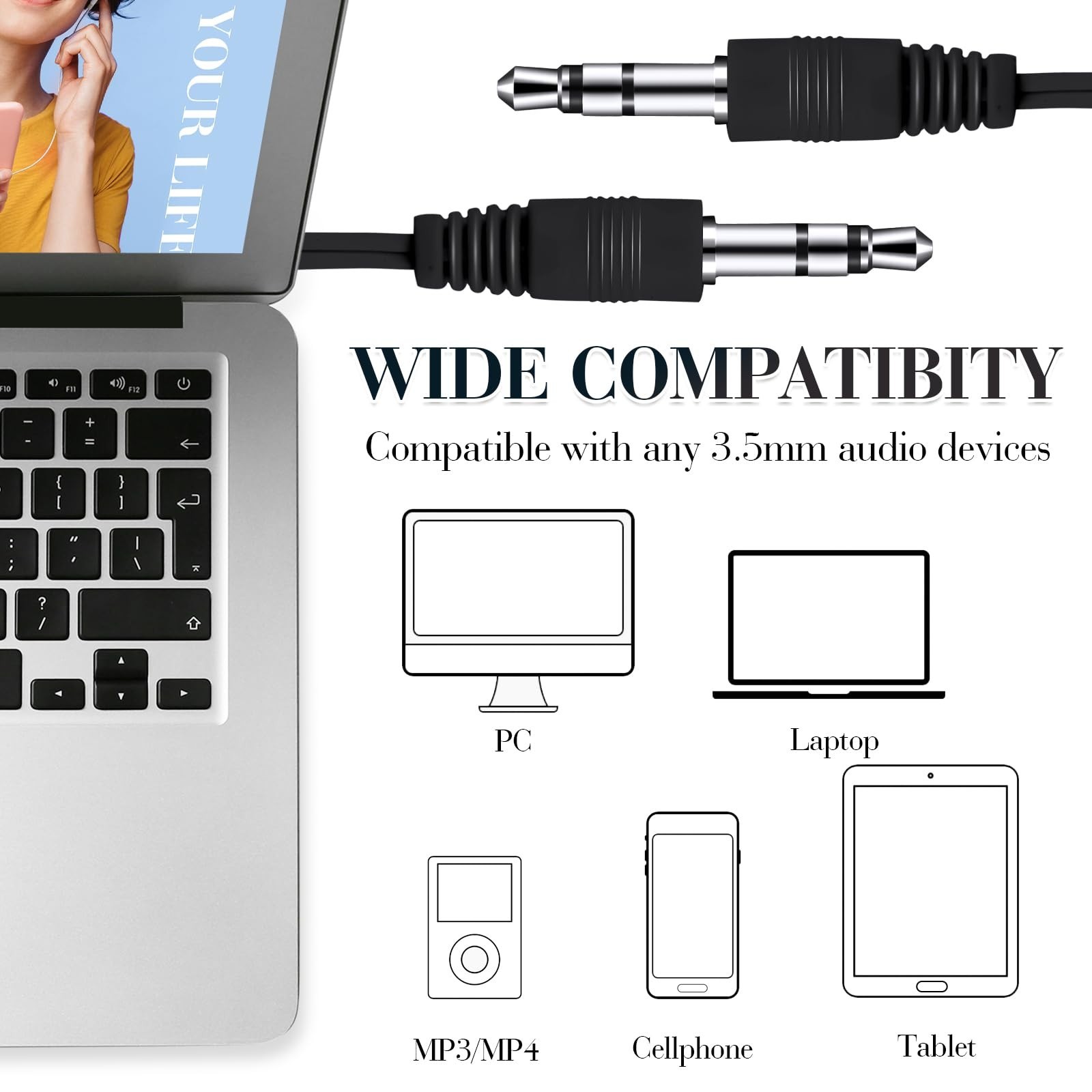 100 Pcs Wired Earbuds Bulk for Classroom, 3.5mm Jack, Soft In-Ear Headphones, In