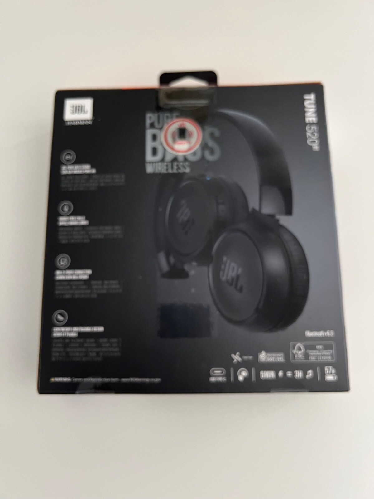 JBL Tune 520BT Wireless Bluetooth On-Ear Headphones With Built-In Microphone