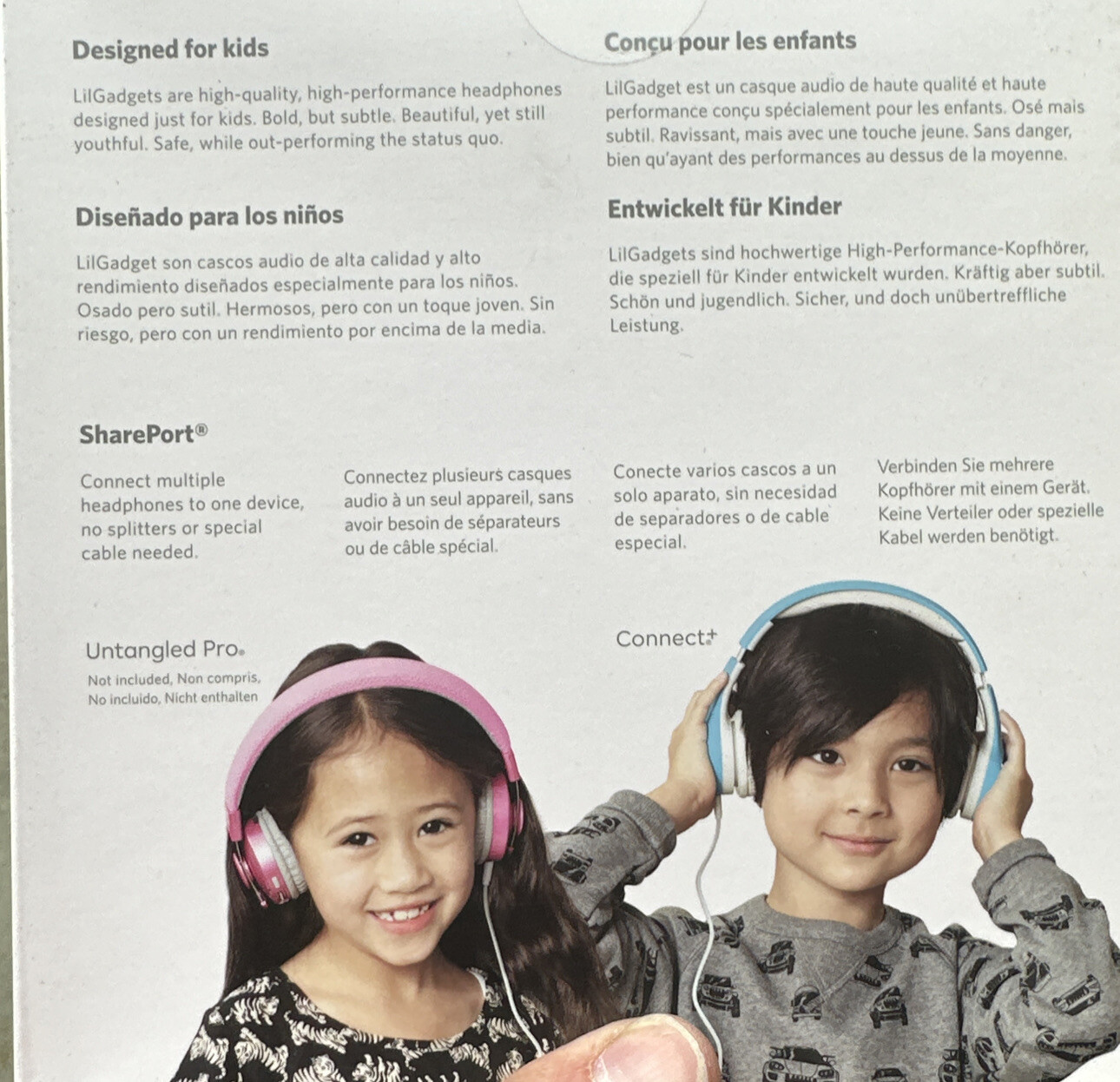 LilGadgets Kids Premium Volume Limited Wired Headphones w/ SharePort Connect+