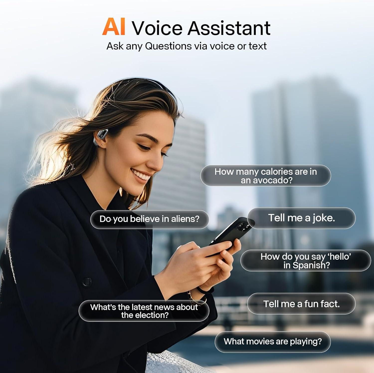 Auriculares traductor tiempo real 156 idiomas app gratuita IA viaje negocios