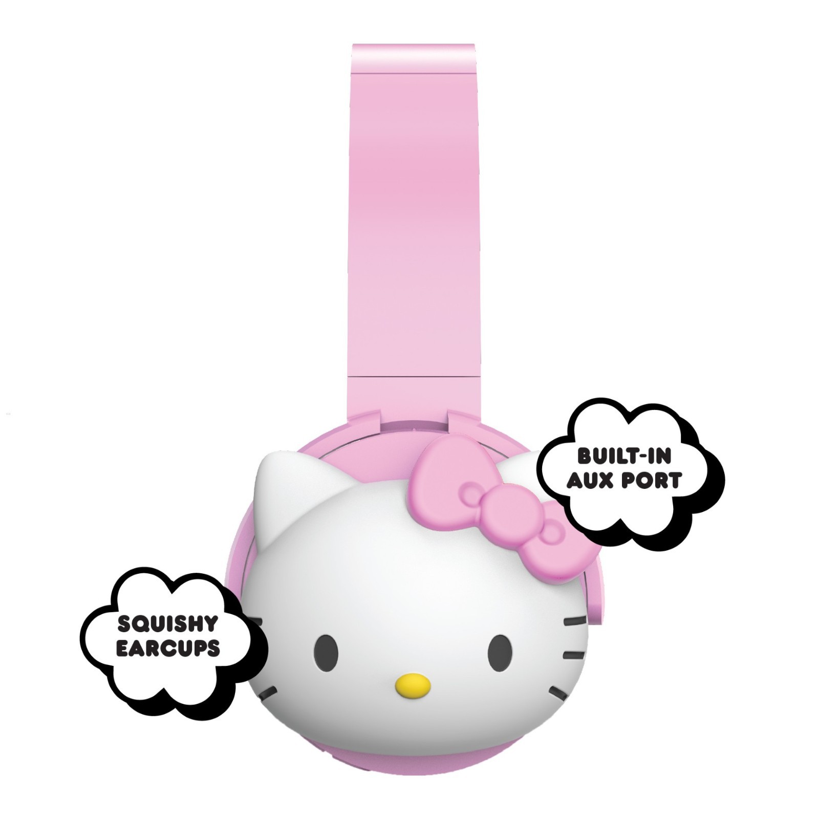 Hello Kitty 2-in-1 Wireless Bluetooth Headphones With Wired Earbuds