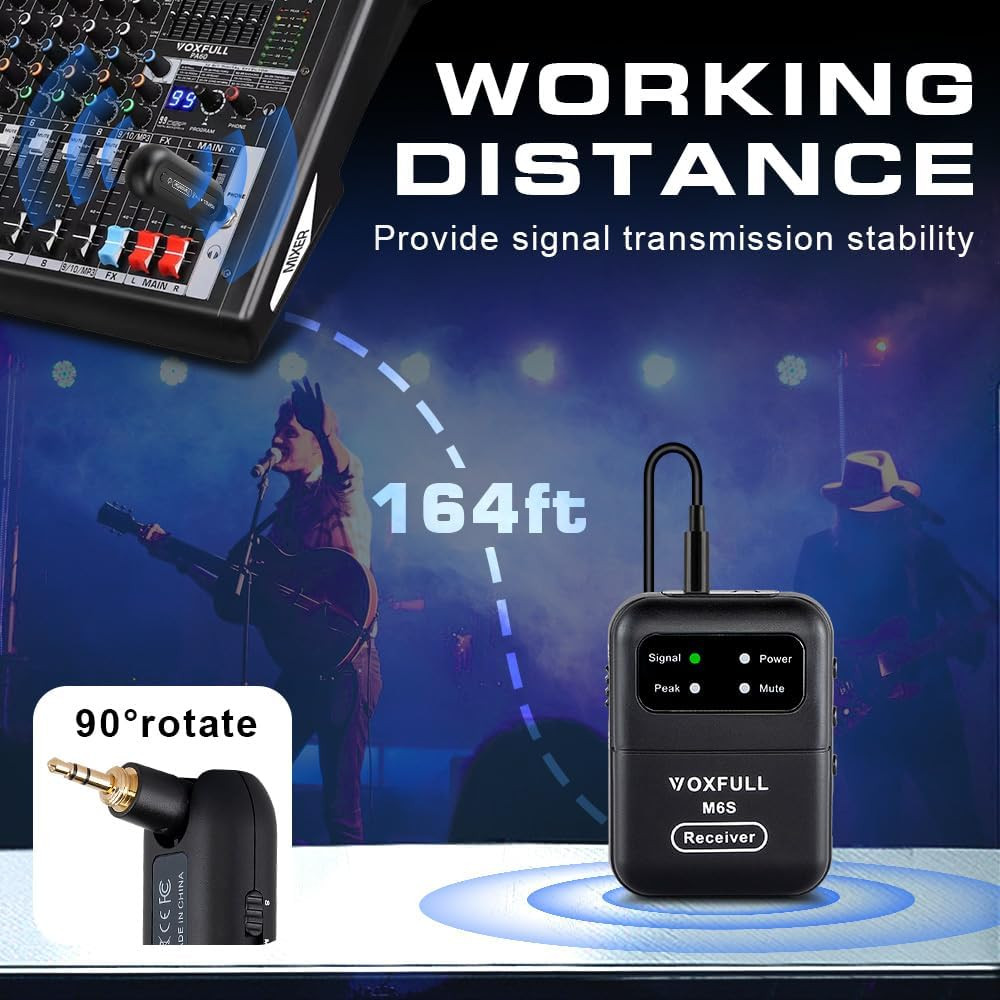 Stereo Wireless in Ear Monitor System 2.4G Wireless IEM System with Transmitter