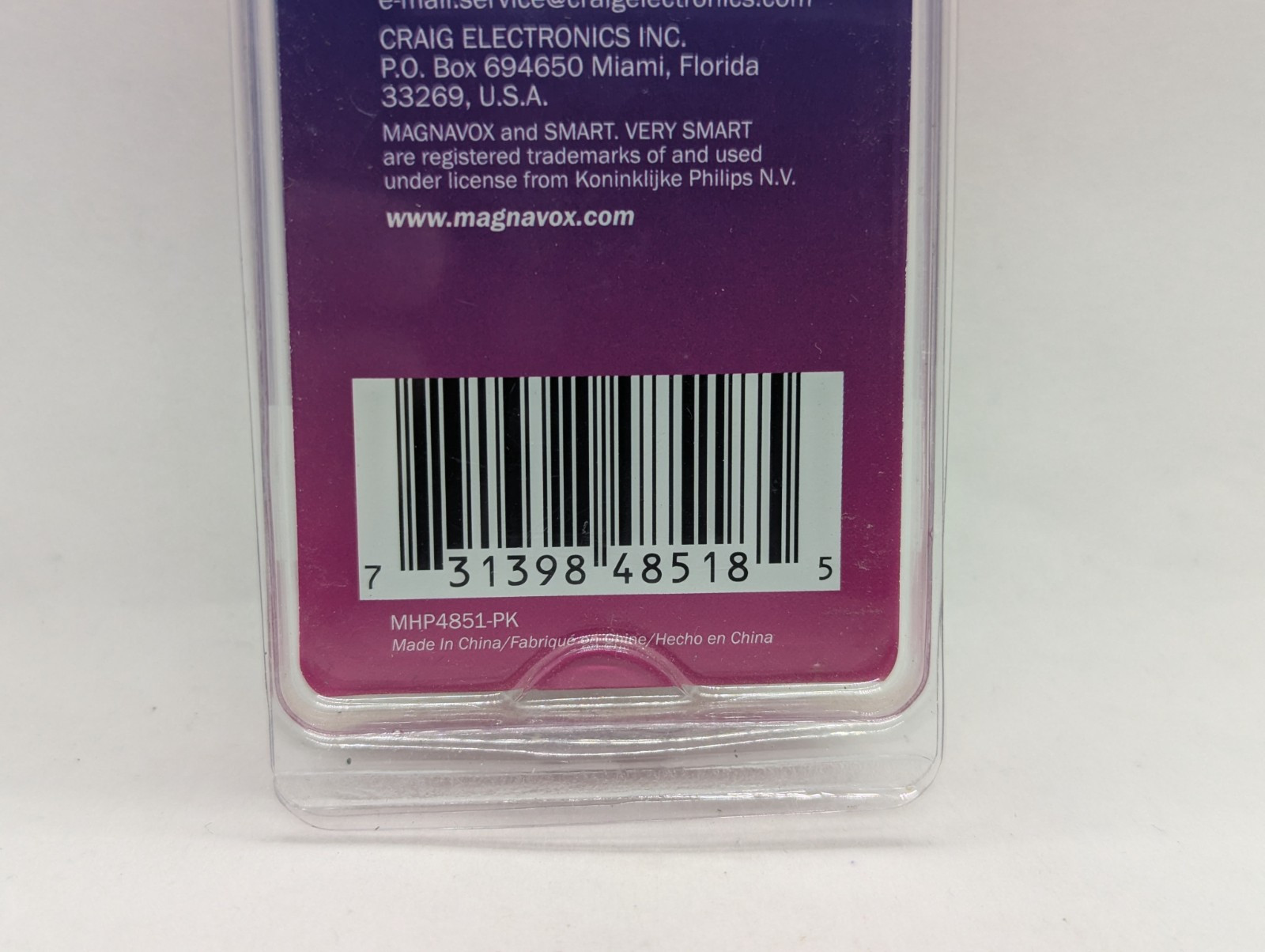 Magnavox Shuffle + In Ear Headphones w/ Handsfree Mic & Music Ctrl, Pink – NEW