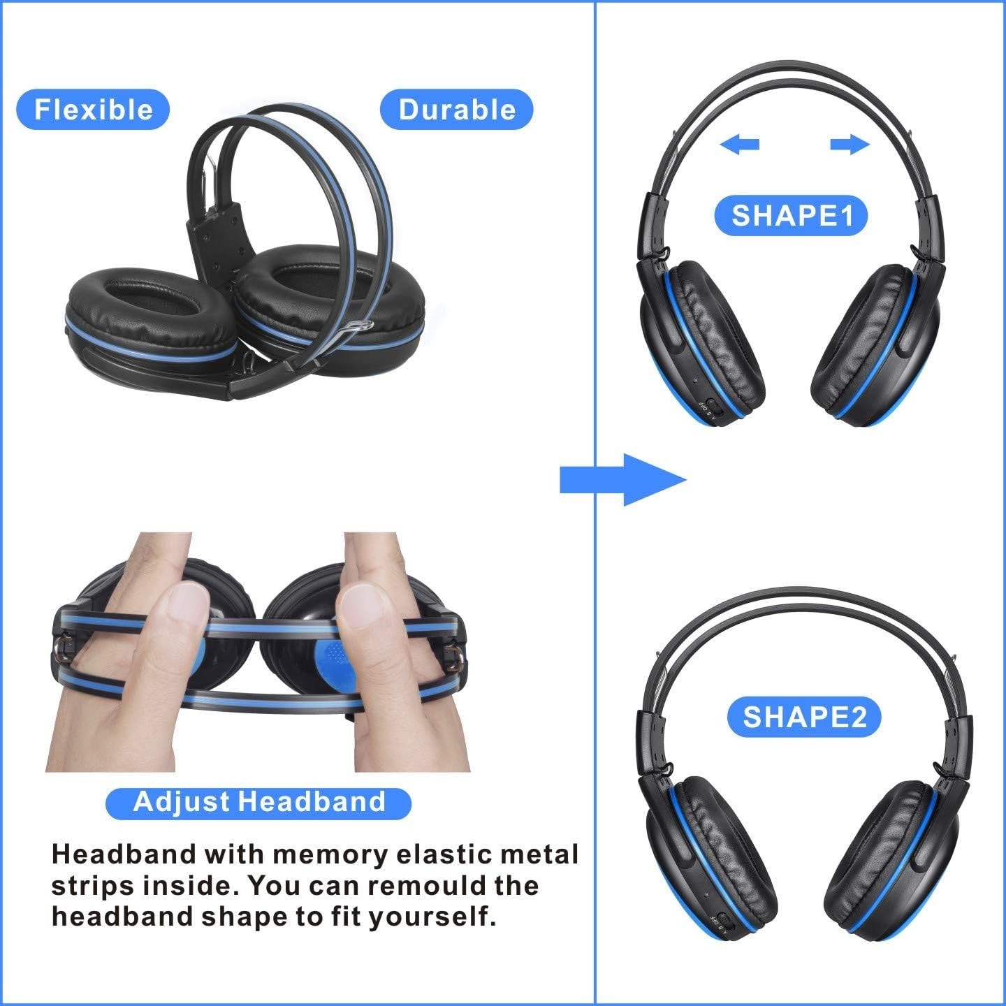 Dynamic Driver On-Ear Headphones for Kids, Foldable Design and Media Control