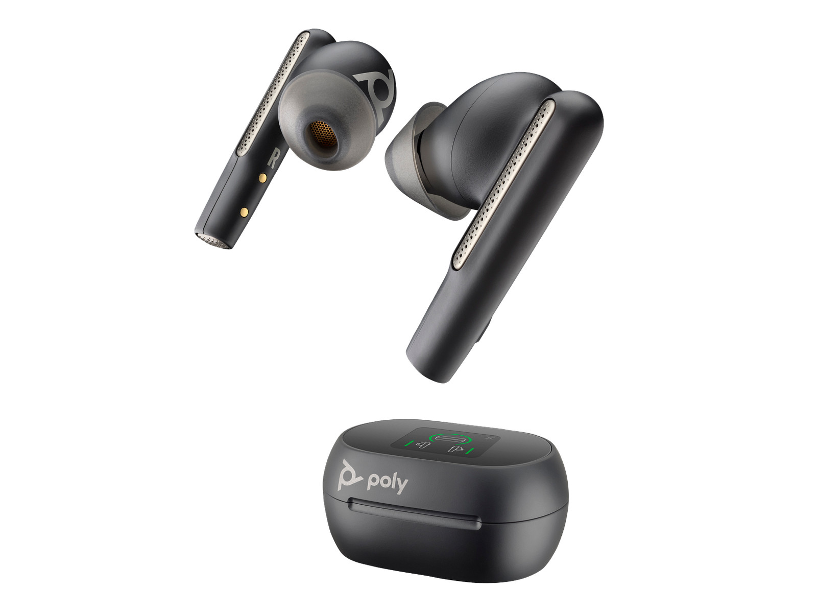 Poly Voyager Free 60+M UC Carbon Black Earbuds +BT700 USB-C Adapter