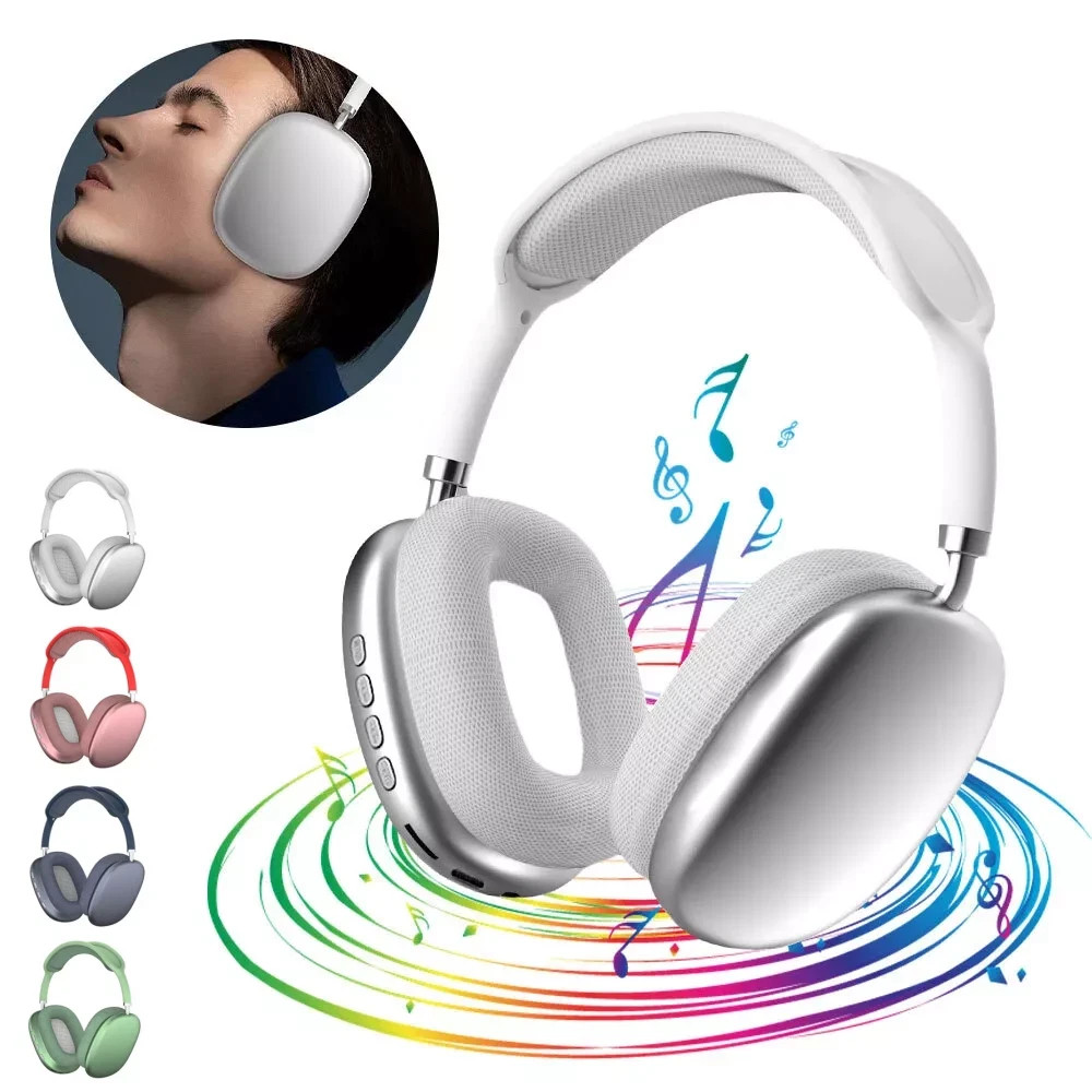 New P9 pro Max Wireless Headphones Mic Stereo Sound Max Sport Waterproof