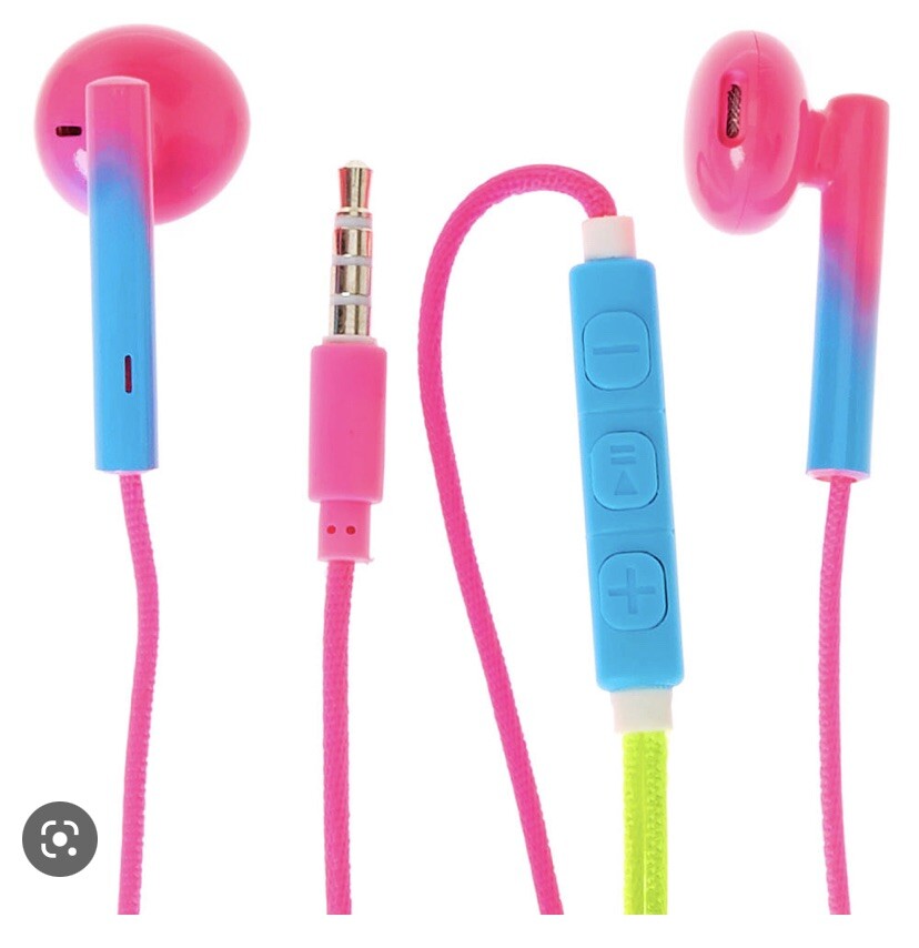 Claire’s Ear Buds Style Headphones w/ Mic Audio Jack 3.5mm Stereo