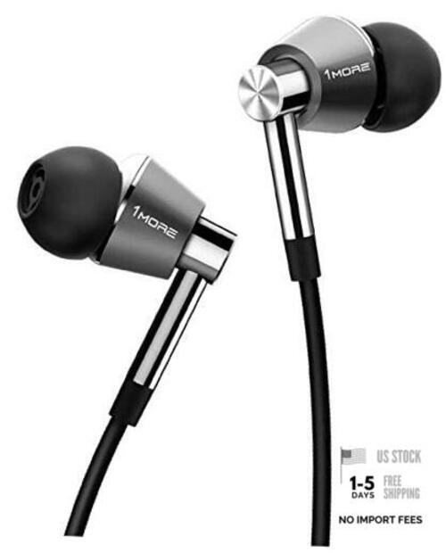Silver Triple Driver In-Ear Earphones with High Resolution – Silver