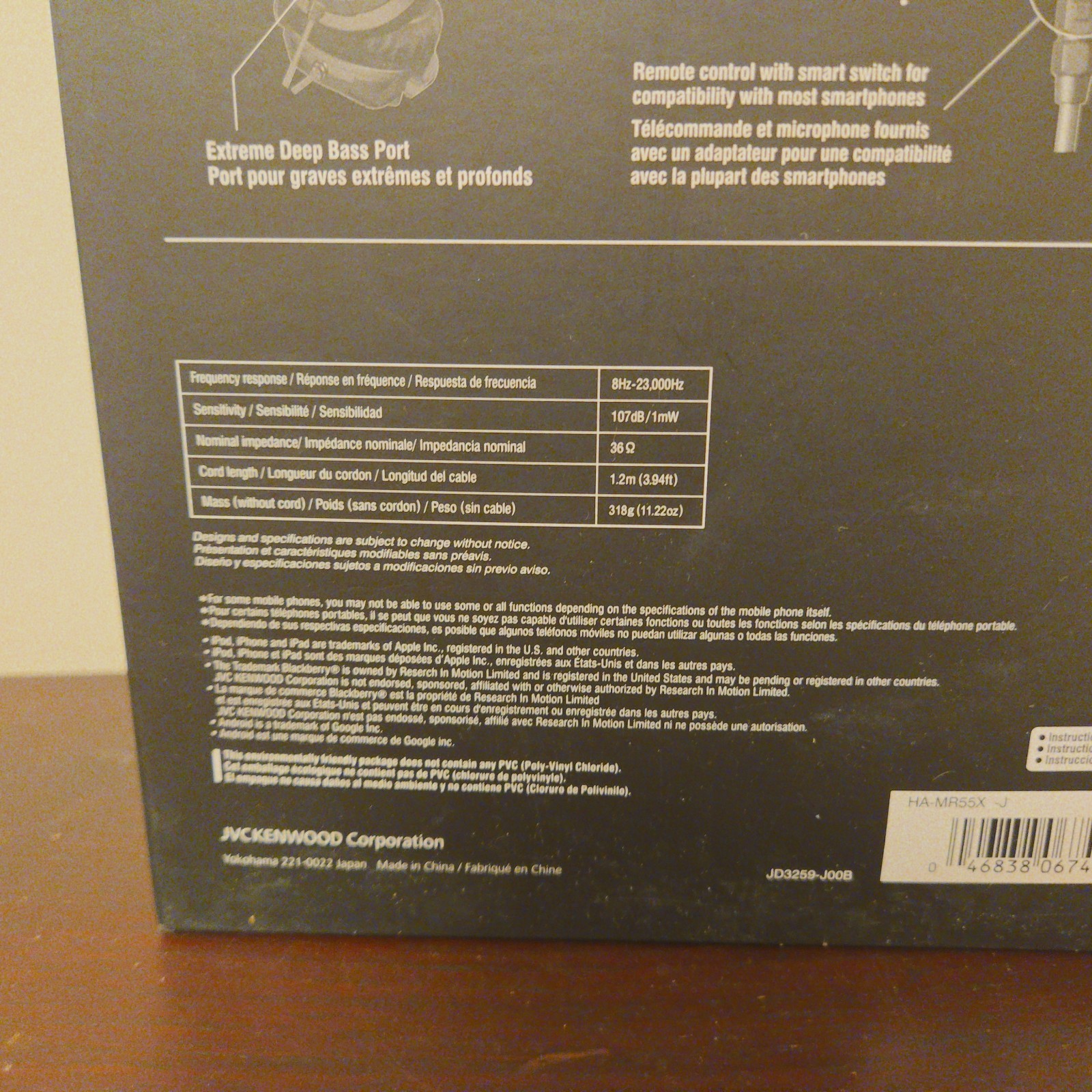 JVC Xtreme Xplosives HA-MR55X Headphones *READ*