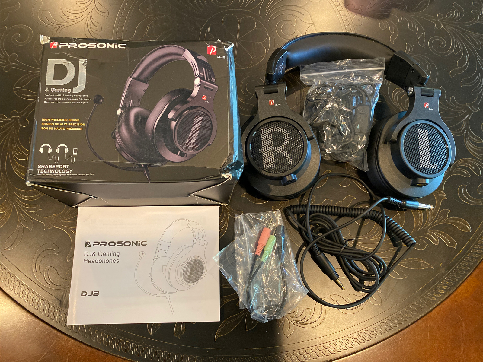 Prosonic Professional DJ & Gaming Headphones DJ2 Perfect! Brand New