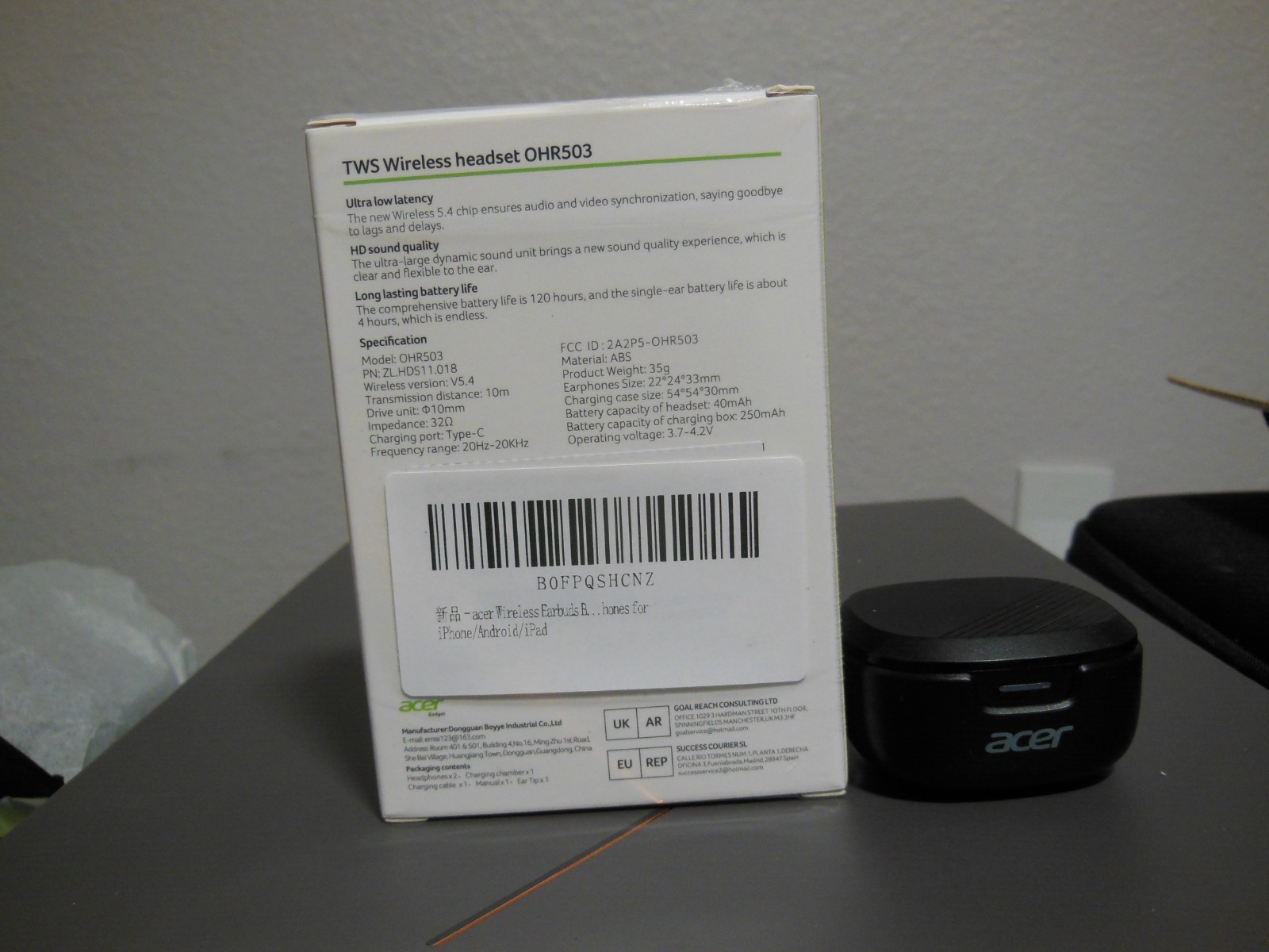 Acer OHR503 open box brand new