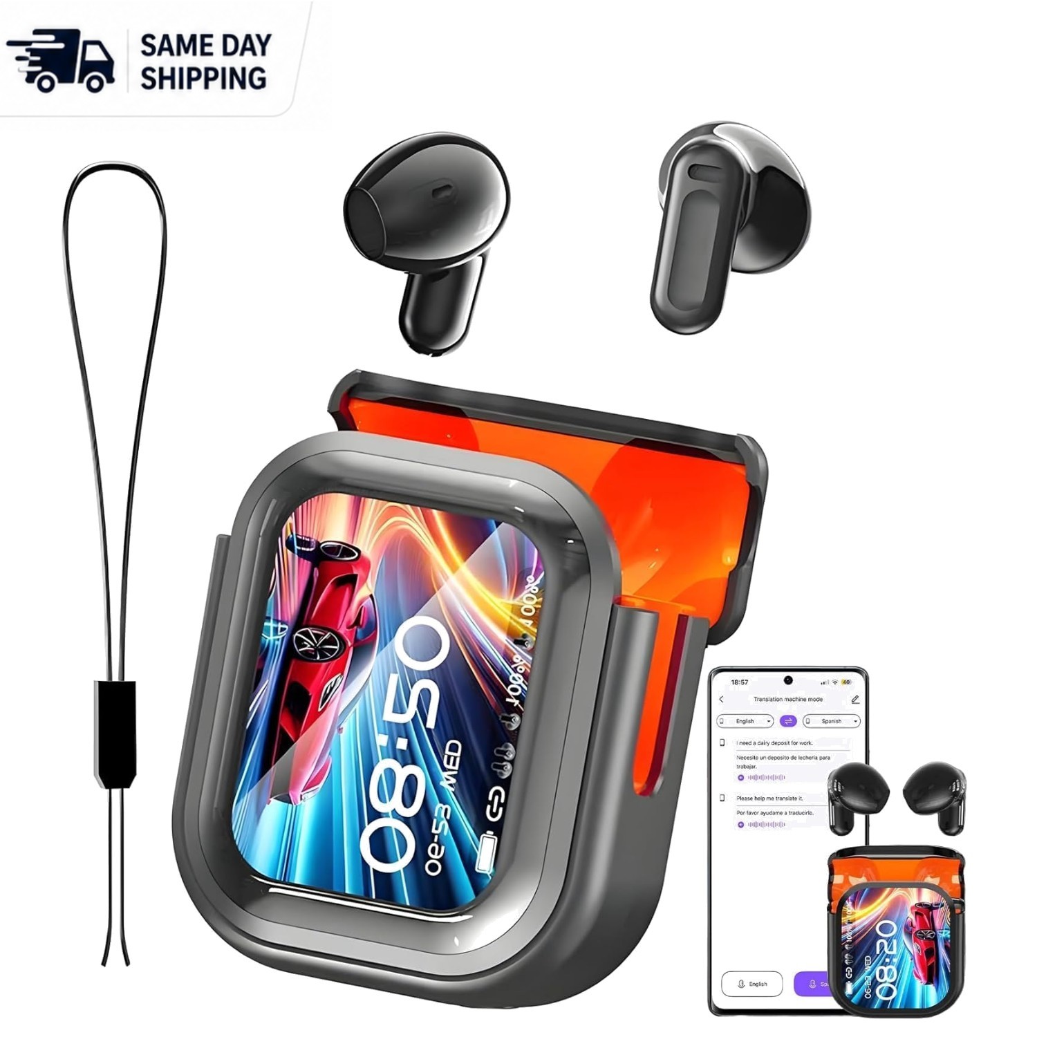 2025 NE20 Translation Earbuds: Real-Time 135 Language Support & 60H Battery Life
