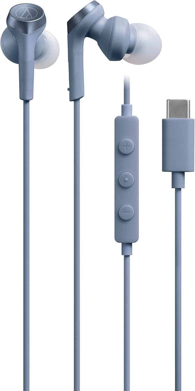 Audio-Technica ATH-CKS330NC Blue Noise Cancelling USB-C In-Ear Earphones